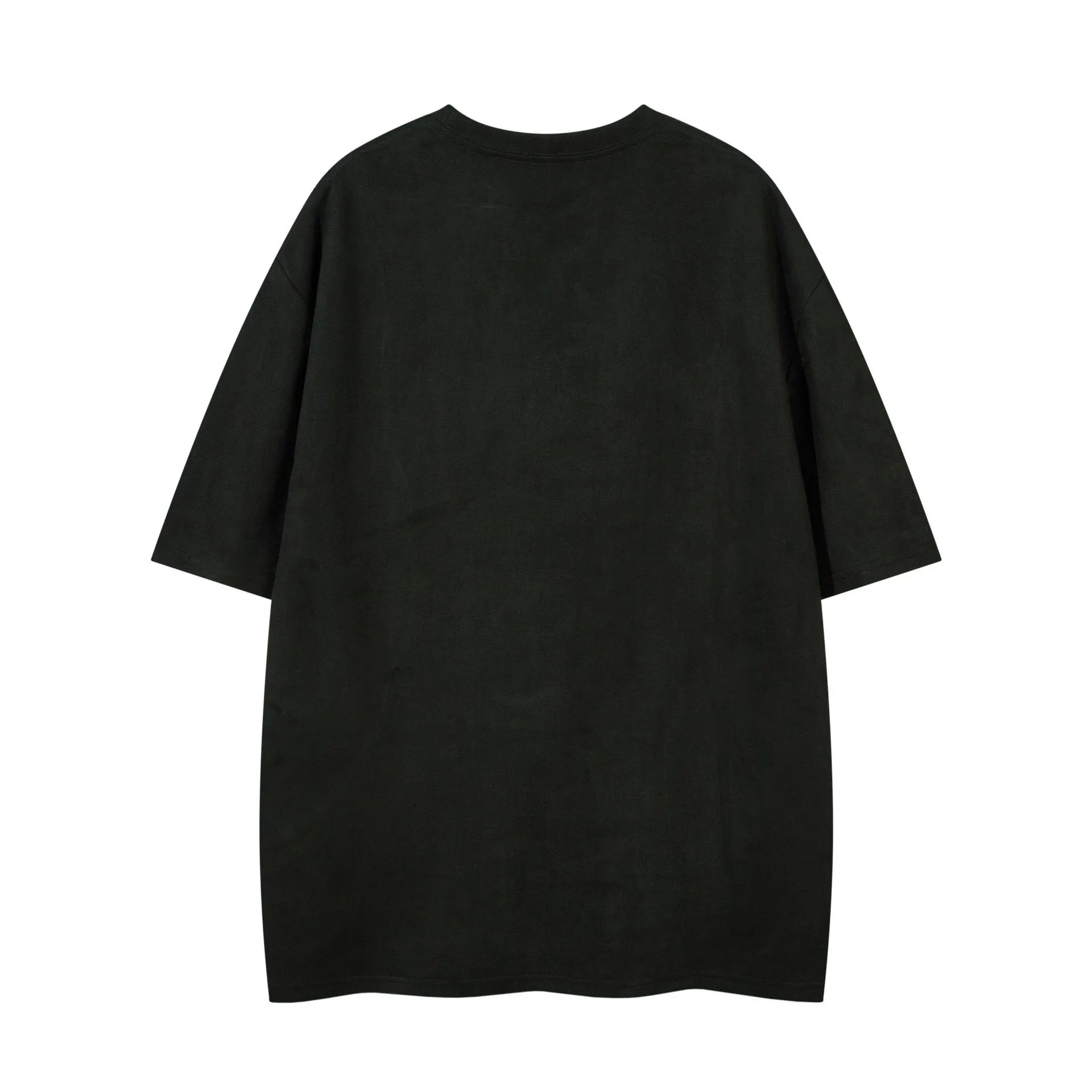 Jiayiku  Summer T-shirt Men's American Street Dark Tide Brand Tee Thorn Embroidered Suede T-shirt Short Sleeve display picture 6