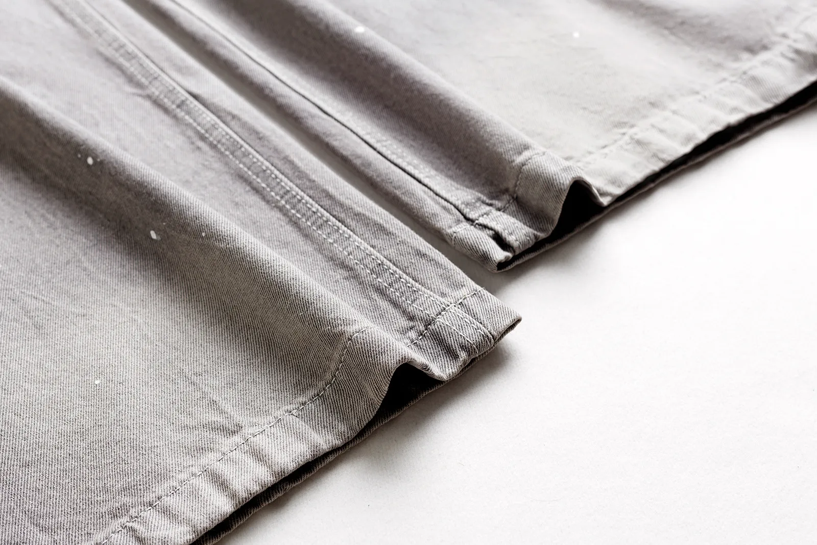 Jiayiku Trendy Brand  New American Retro Inkjet Washed Personalized Scimitar Jeans Loose Wide-Leg Pants display picture 14
