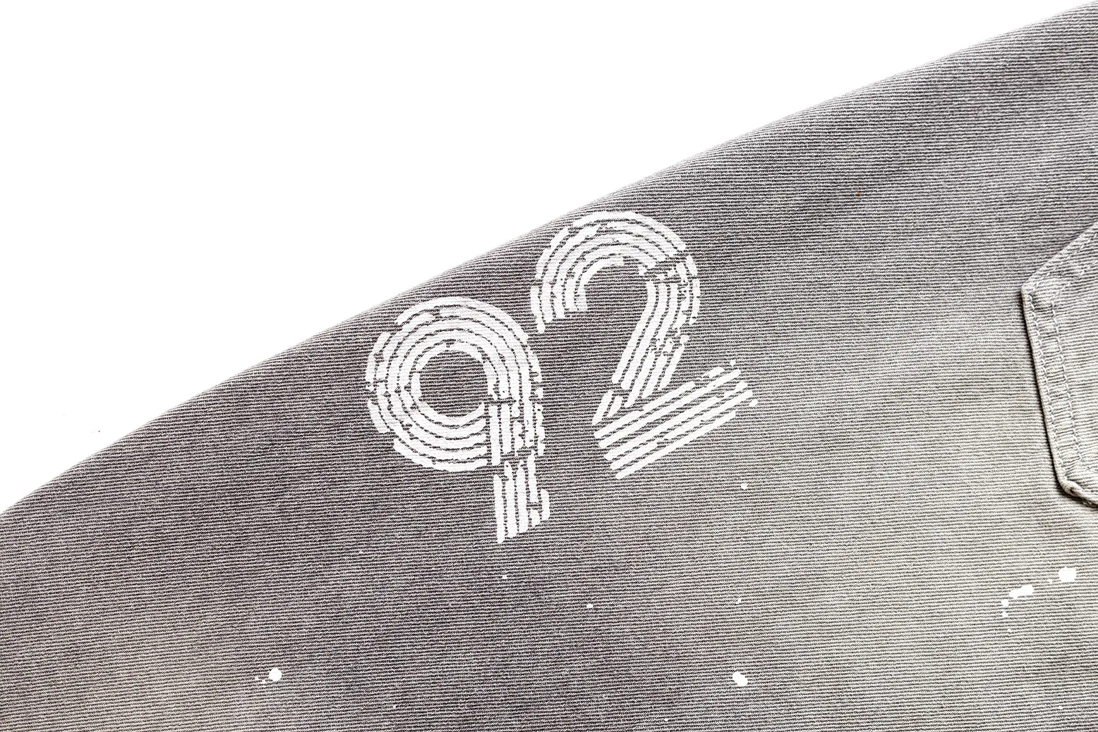 Jiayiku Trendy Brand  New American Retro Inkjet Washed Personalized Scimitar Jeans Loose Wide-Leg Pants display picture 16