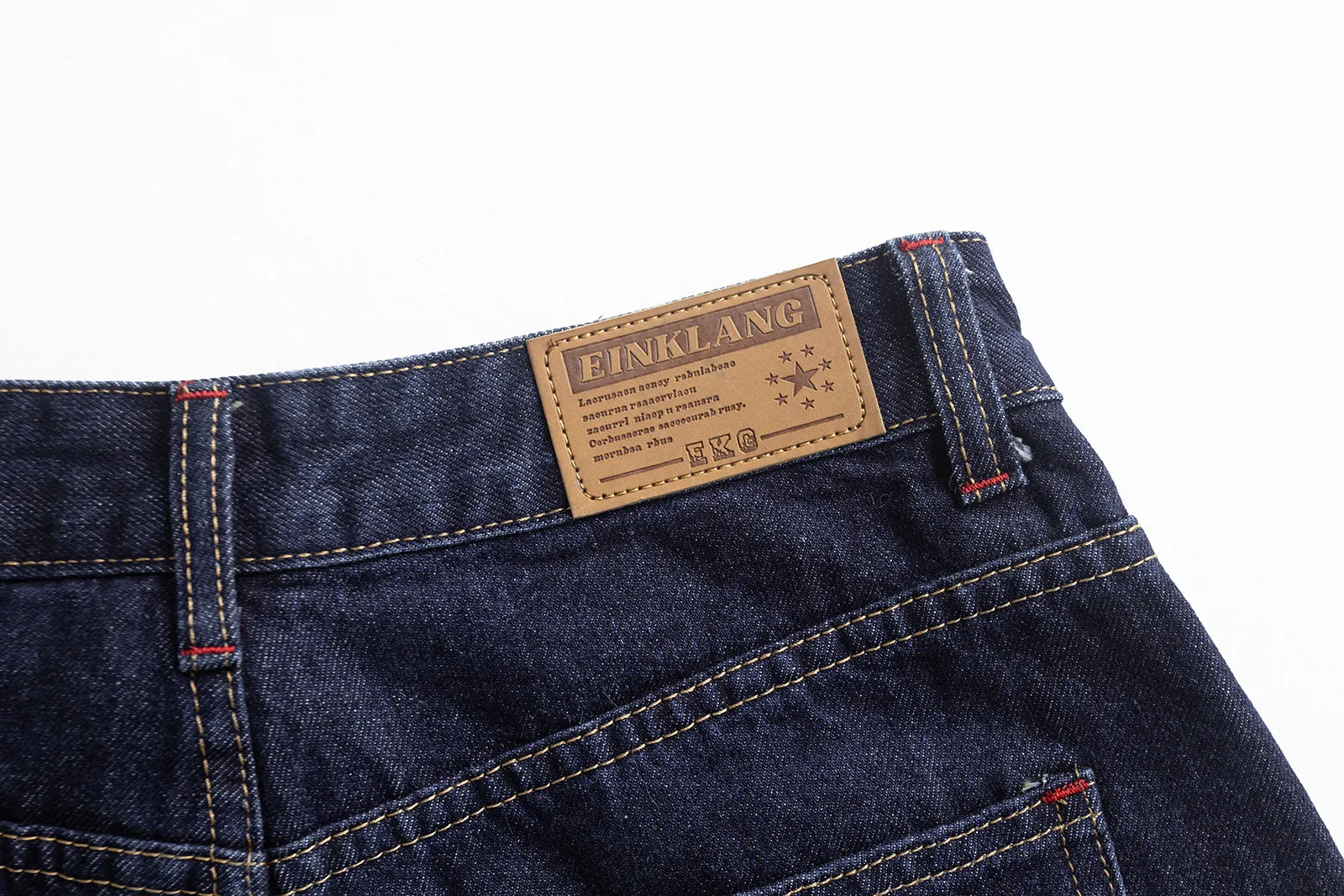 Jiayiku  New Denim Pants Men's American Style Trendy Brand Washed Denim Shorts Loose Wide Leg Pants display picture 12