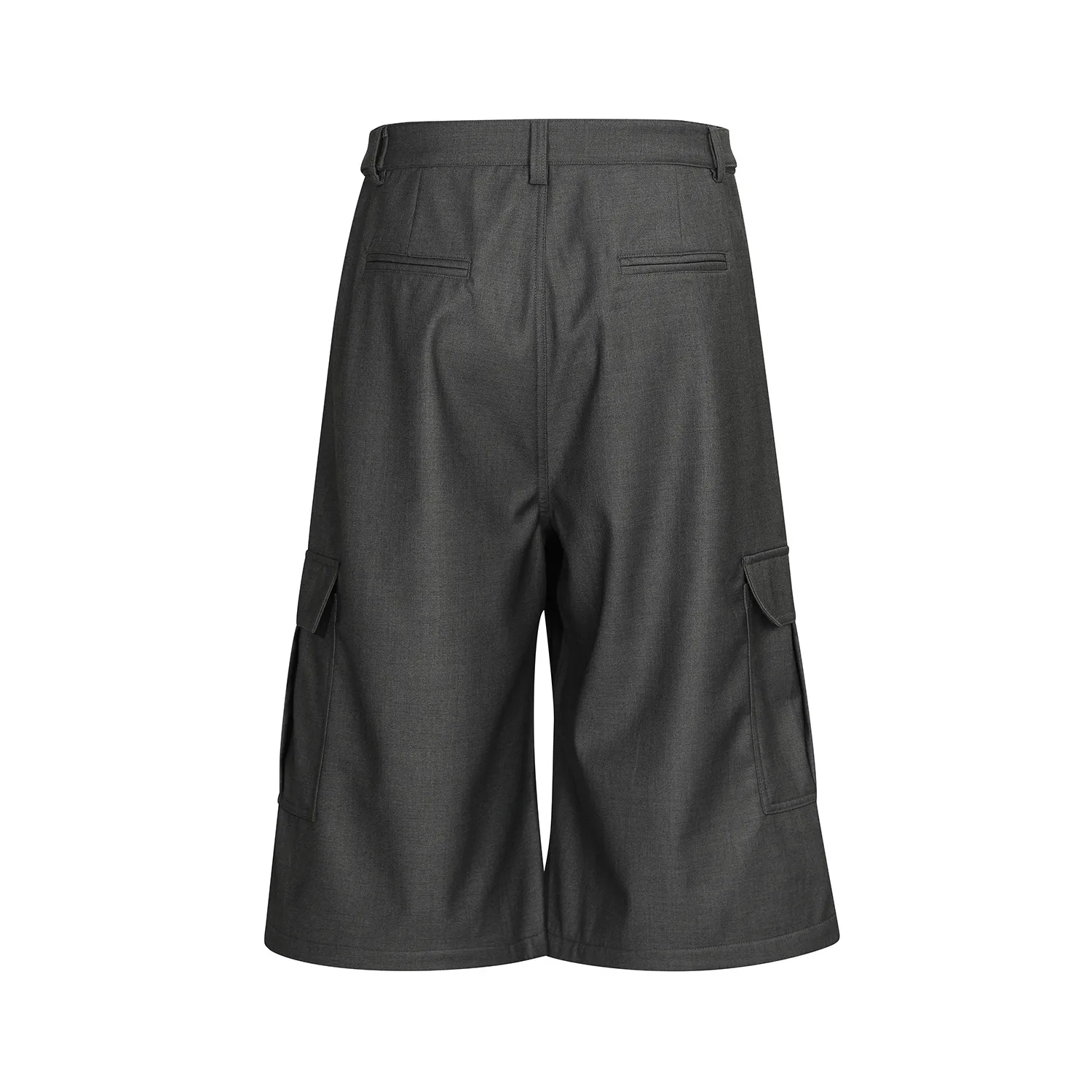 Jiayiku  American Retro Pants For Men And Women Cleanfit Loose Wide-leg Workwear Capri Pants display picture 5