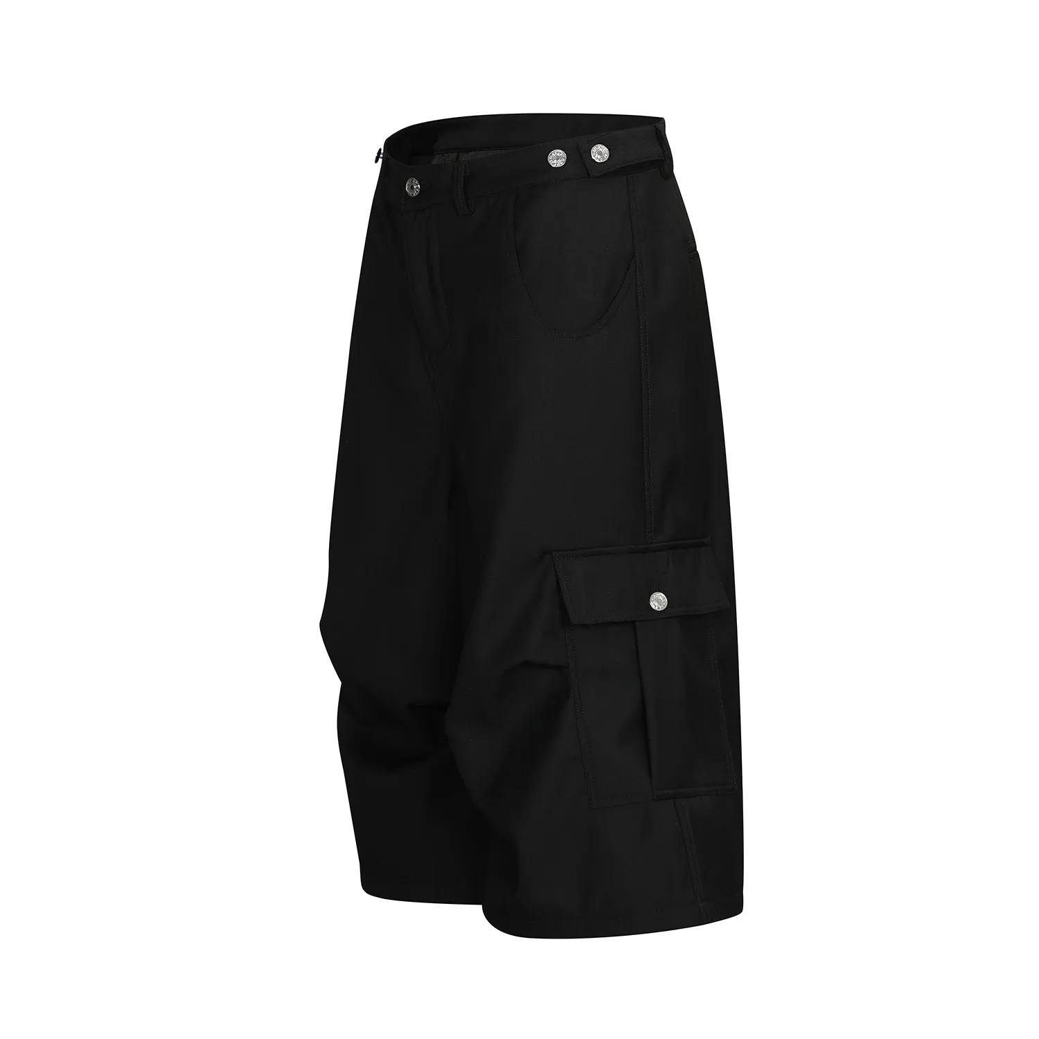 Jiayiku  American Retro Pants For Men And Women Cleanfit Loose Wide-leg Workwear Capri Pants display picture 7