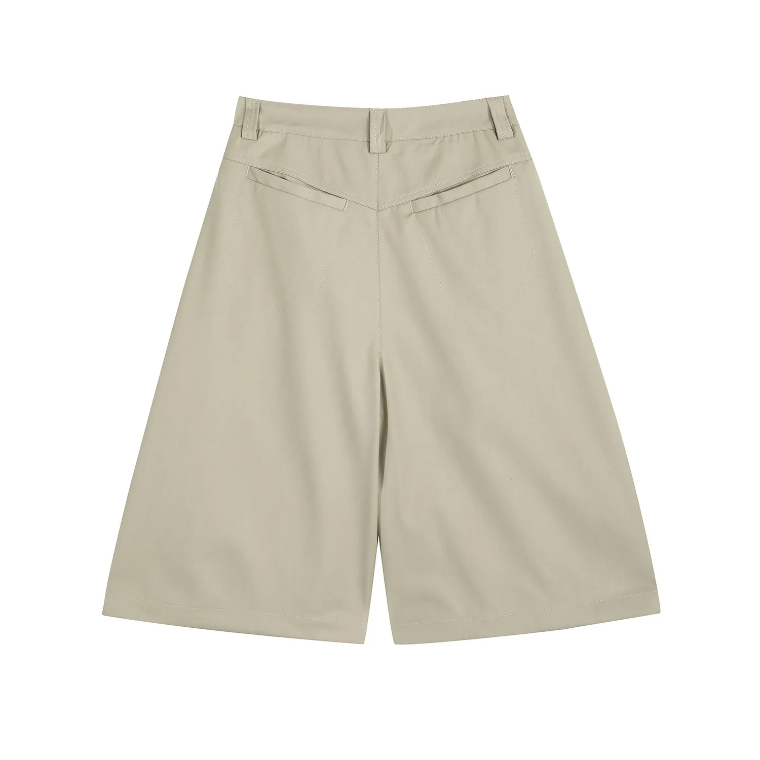 Jiayiku  American Retro Draped Suit Shorts Men's And Women's Cleanfit Loose Wide-leg Cropped Pants display picture 5
