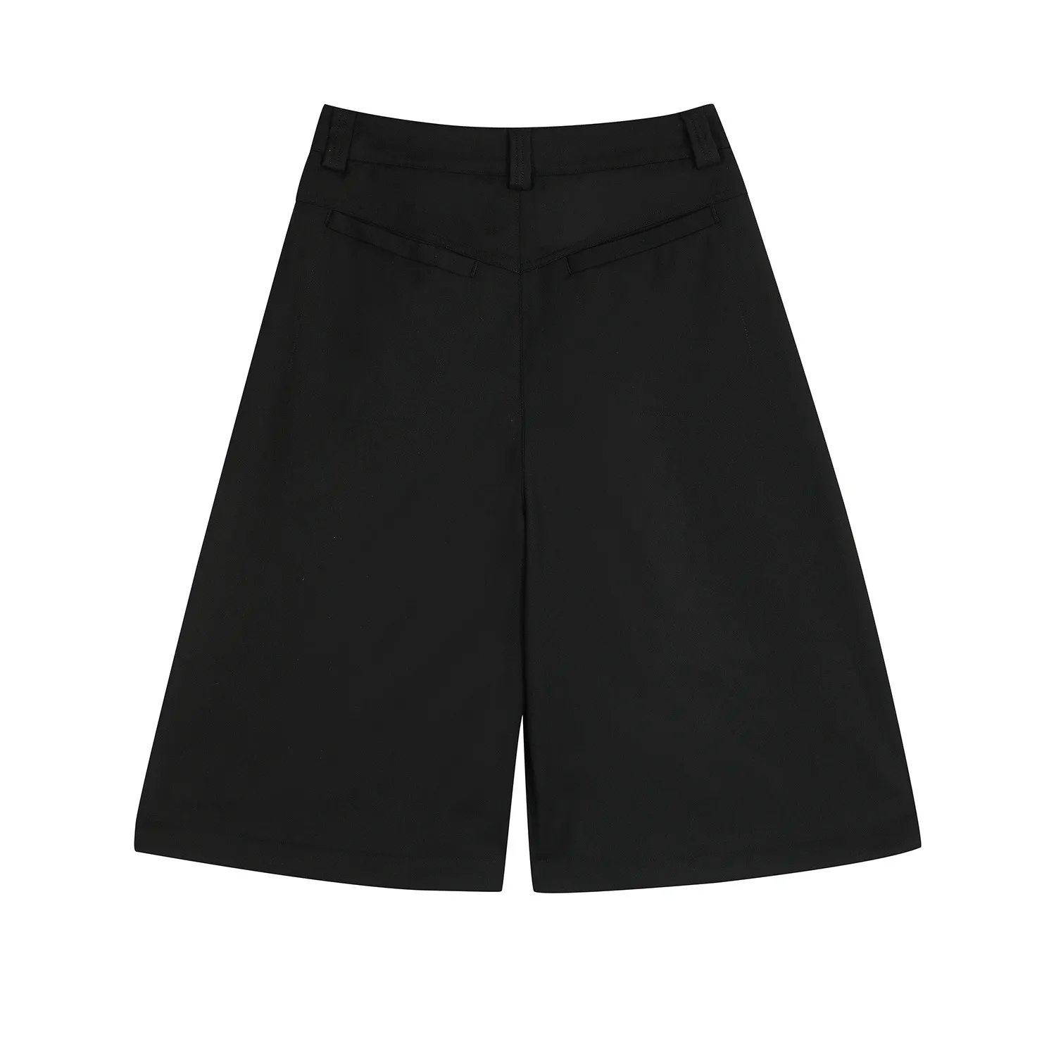 Jiayiku  American Retro Draped Suit Shorts Men's And Women's Cleanfit Loose Wide-leg Cropped Pants display picture 8
