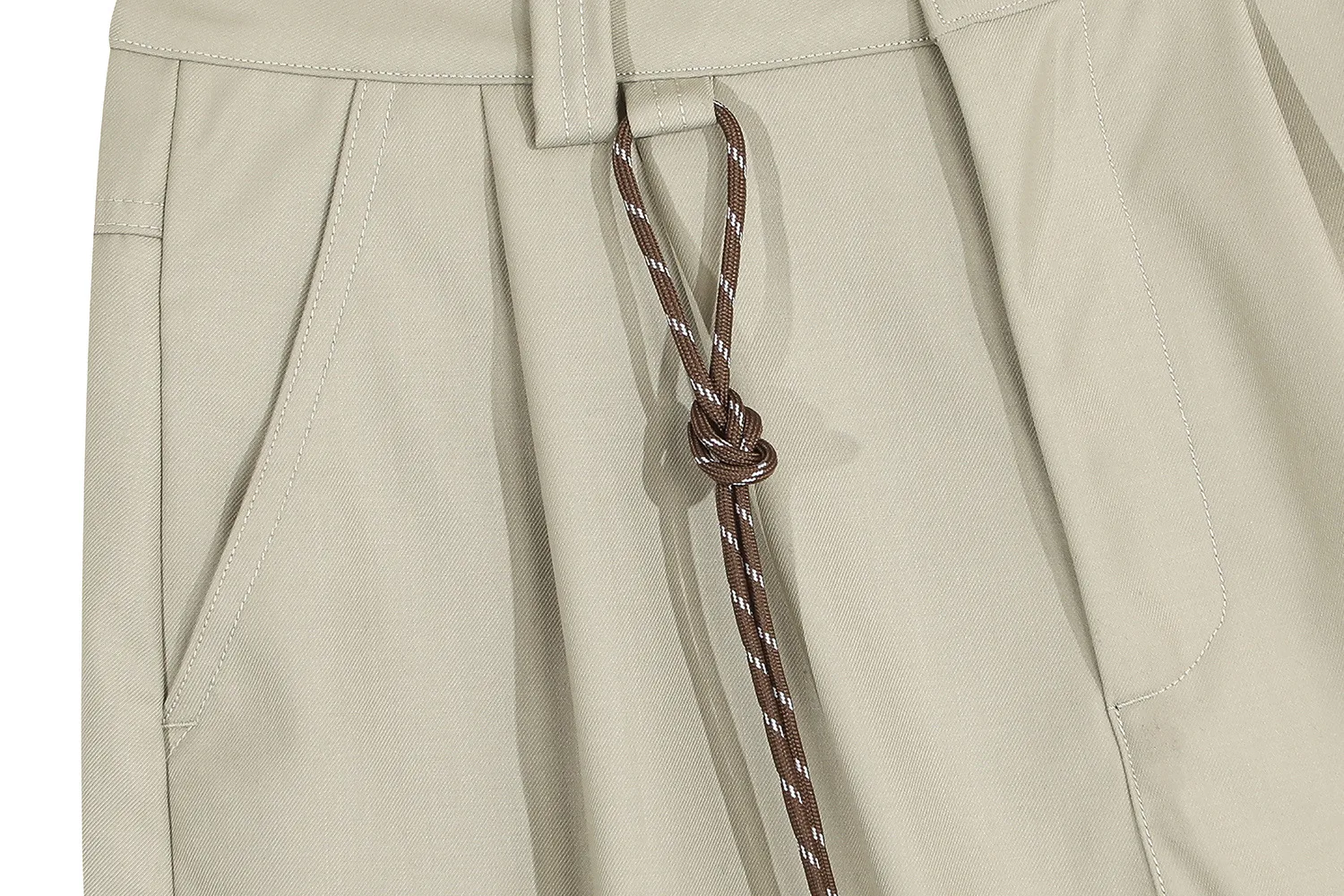 Jiayiku  American Retro Draped Suit Shorts Men's And Women's Cleanfit Loose Wide-leg Cropped Pants display picture 12