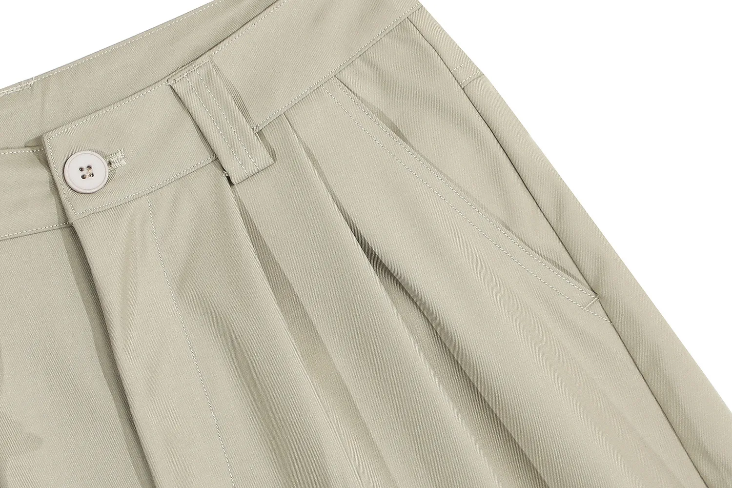 Jiayiku  American Retro Draped Suit Shorts Men's And Women's Cleanfit Loose Wide-leg Cropped Pants display picture 13