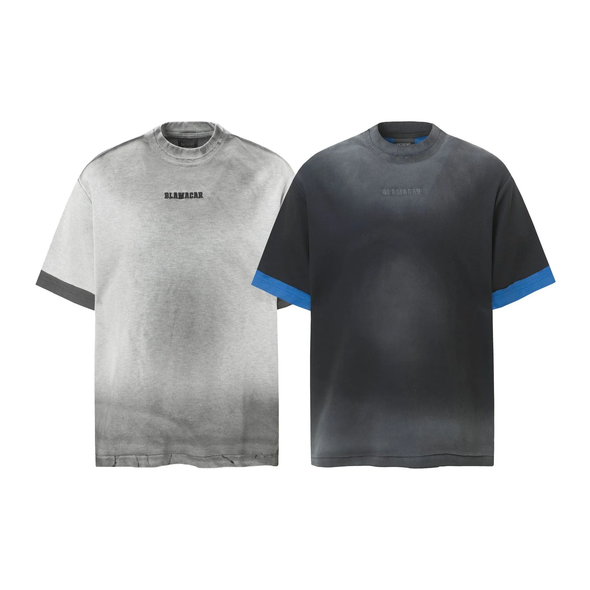 Jiayiku Men's  Summer New Arrival Waste Earth Style American Style Retro Trendy Brand Washed Dirty Dye T-Shirt Loose Top display picture 2
