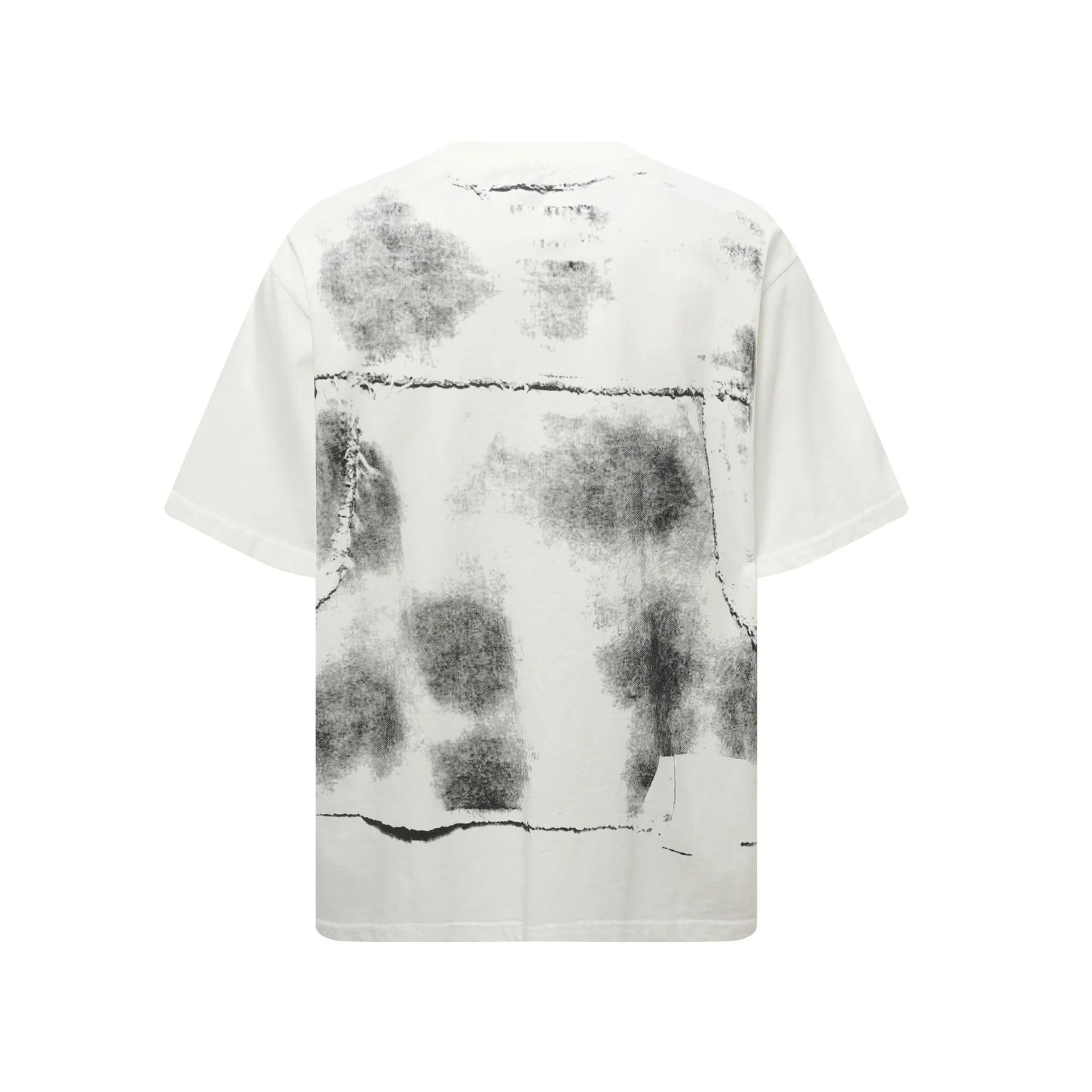 Jiayiku Men's  Summer High Street American Hip Hop Fashion Brand Personalized Graffiti Dirty Dye Niche T-shirt Short-sleeved Men display picture 4