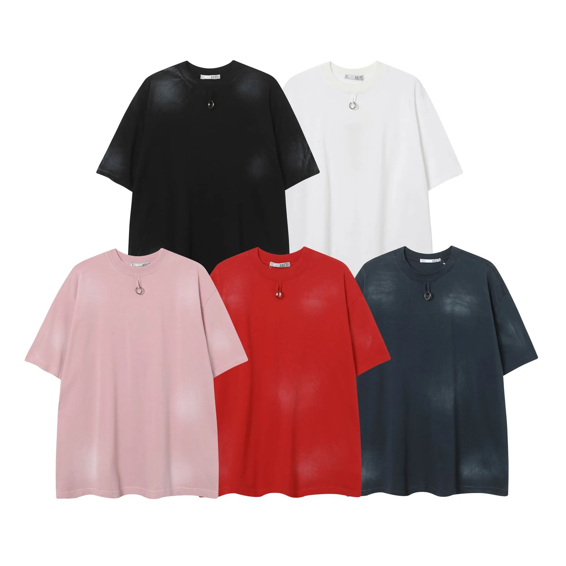 Jiayiku Men's  Summer Heavy Cotton American-style Washed Old T-shirt Short-sleeved Men's Simple And Handsome Short-sleeved Short-sleeved display picture 2