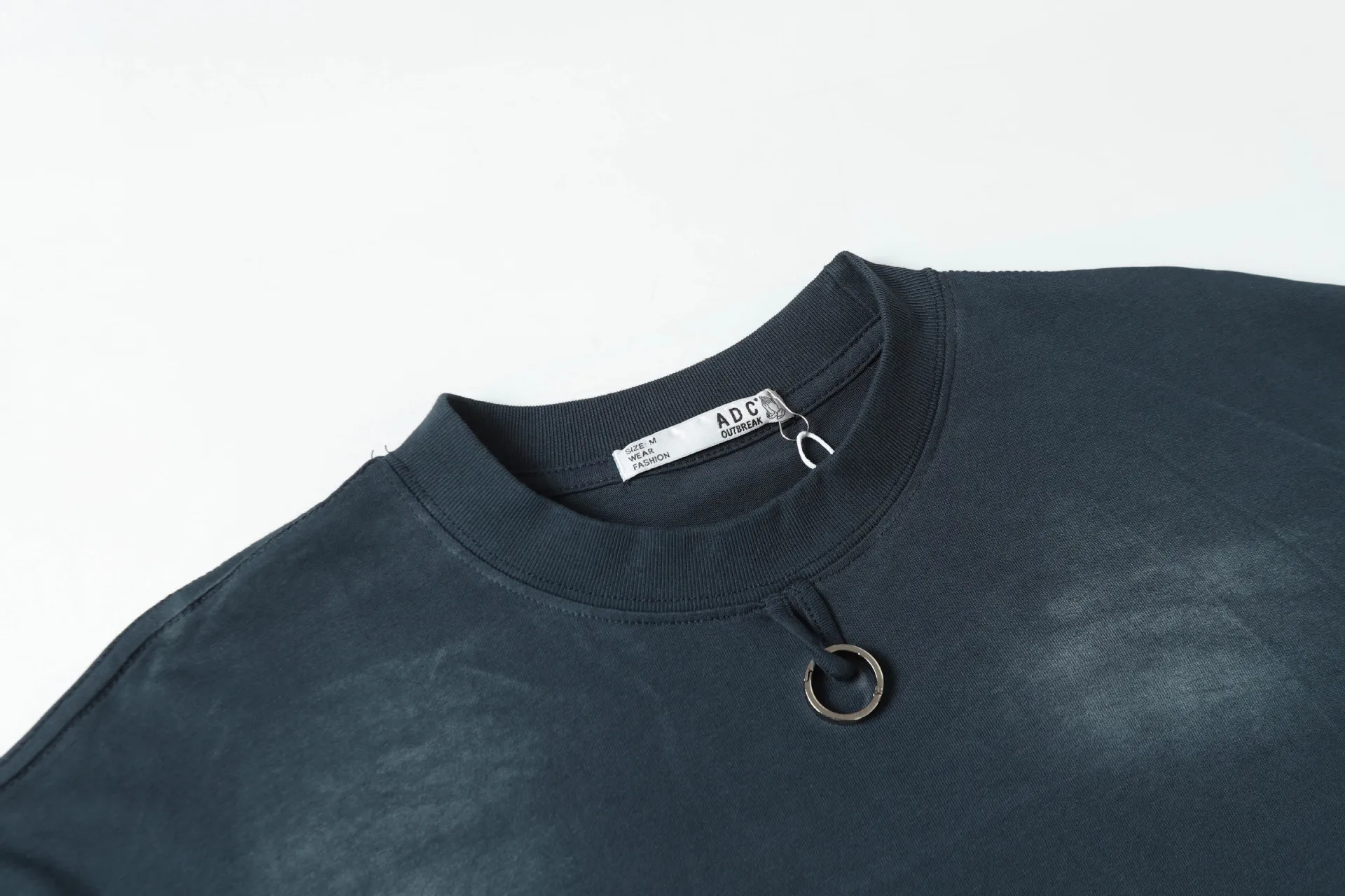 Jiayiku Men's  Summer Heavy Cotton American-style Washed Old T-shirt Short-sleeved Men's Simple And Handsome Short-sleeved Short-sleeved display picture 14
