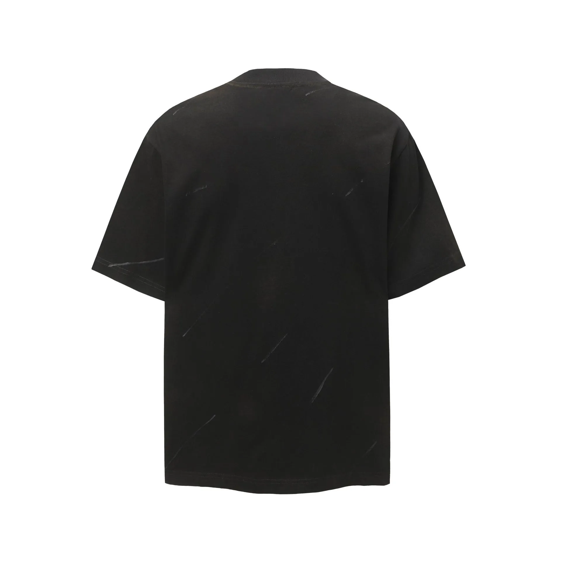 Jiayiku Men's  Summer High Street American Retro Trendy Brand Waste Soil Wind Washing Dirty Dye Cut T-shirt Short Sleeve display picture 8