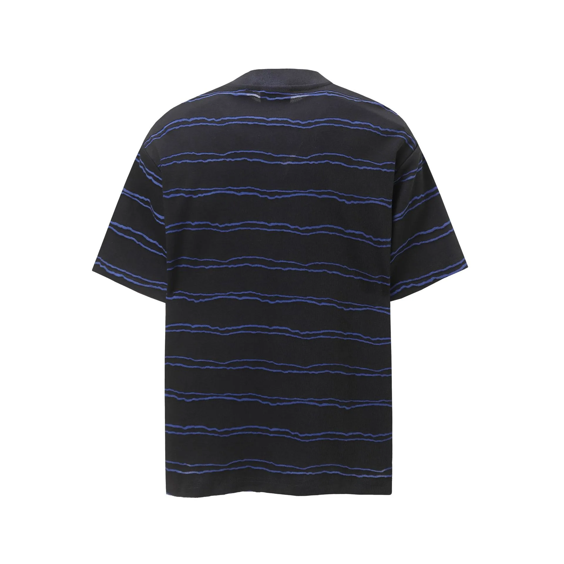 Jiayiku Men's  Summer New New Fashion Brand Jacquard Striped T-shirt Loose Heavy Half Sleeve Top For Men display picture 11