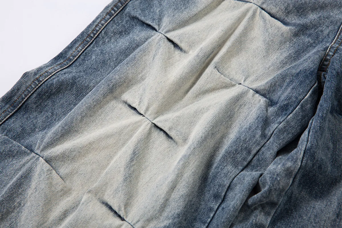 Jiayiku Men's  New Jeans High Street Men's High Street RO Style Superior Sense Jeans Wide Leg Pants display picture 10