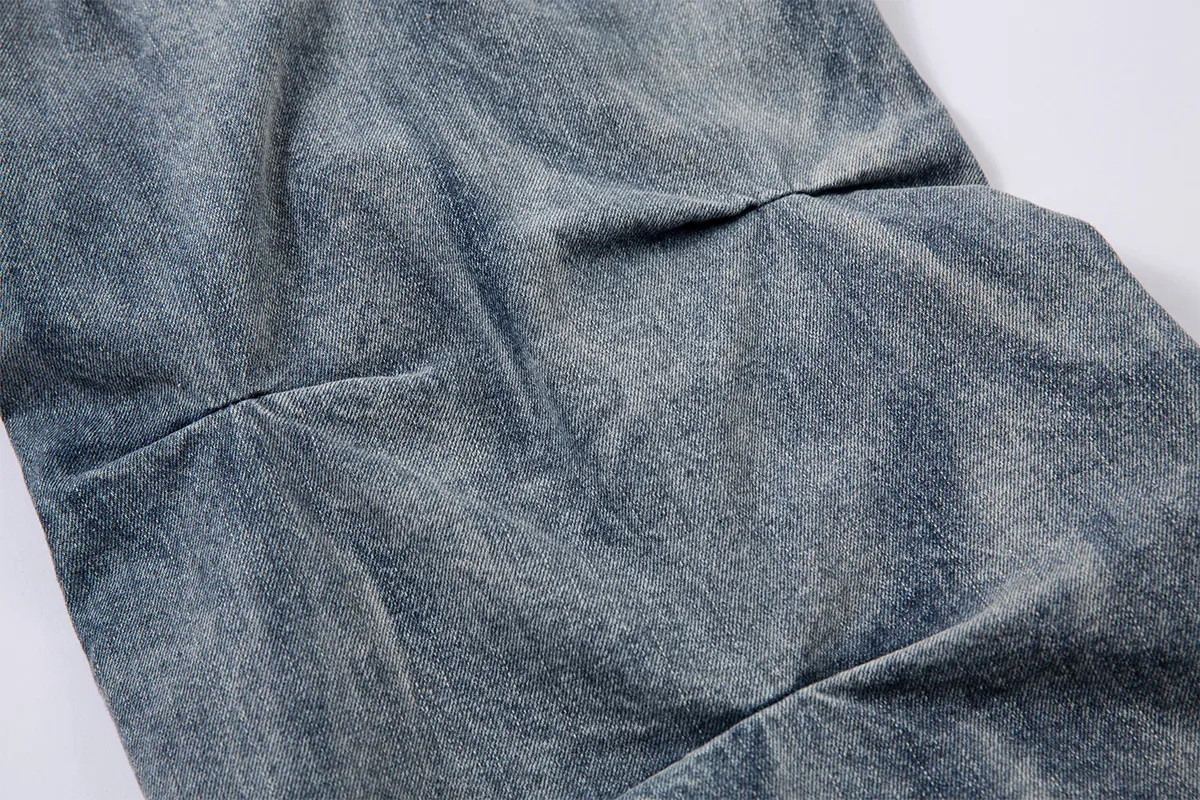 Jiayiku Men's  New Jeans High Street Men's High Street RO Style Superior Sense Jeans Wide Leg Pants display picture 11