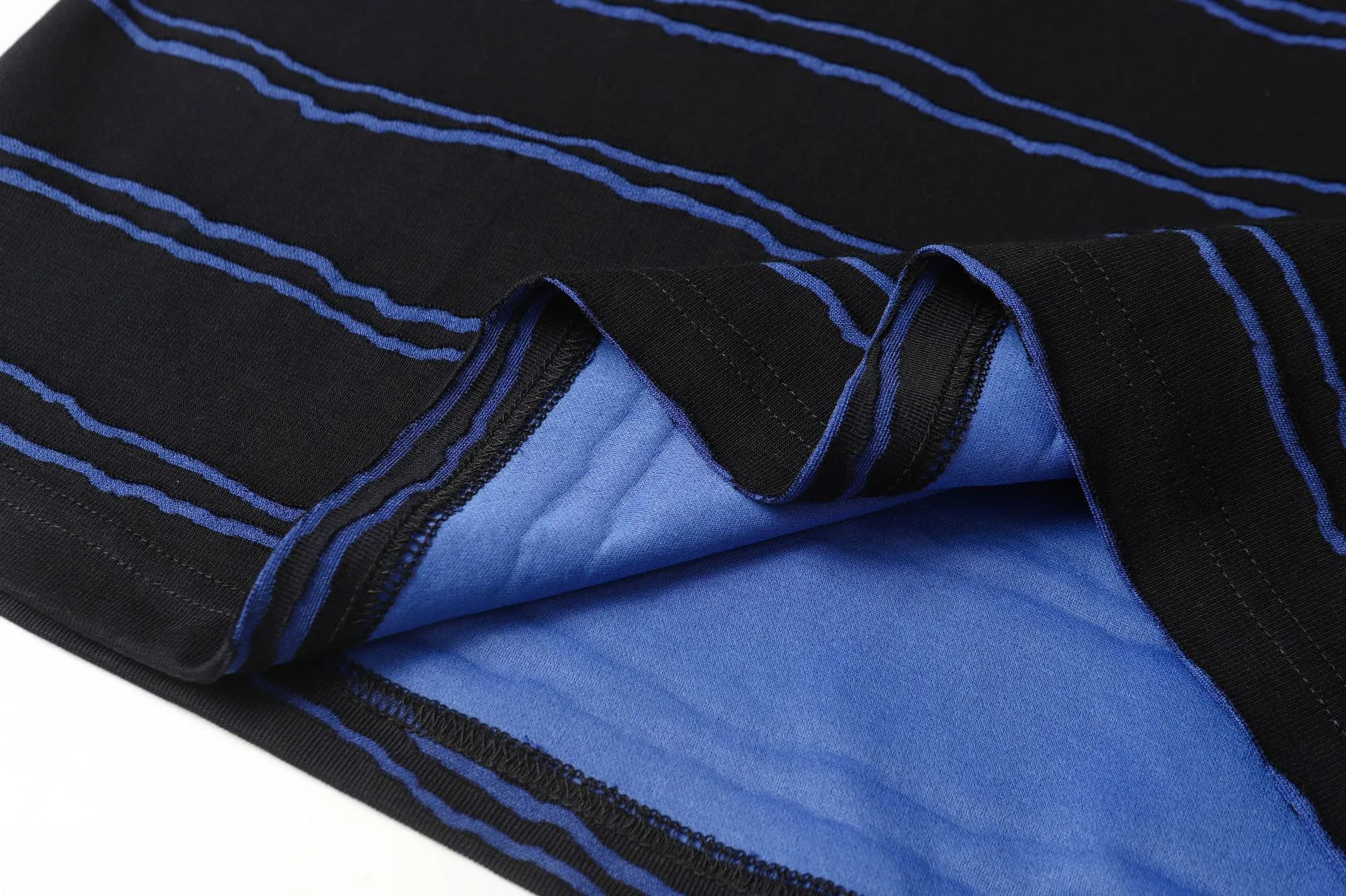 Jiayiku Men's  Summer New New Fashion Brand Jacquard Striped T-shirt Loose Heavy Half Sleeve Top For Men display picture 31