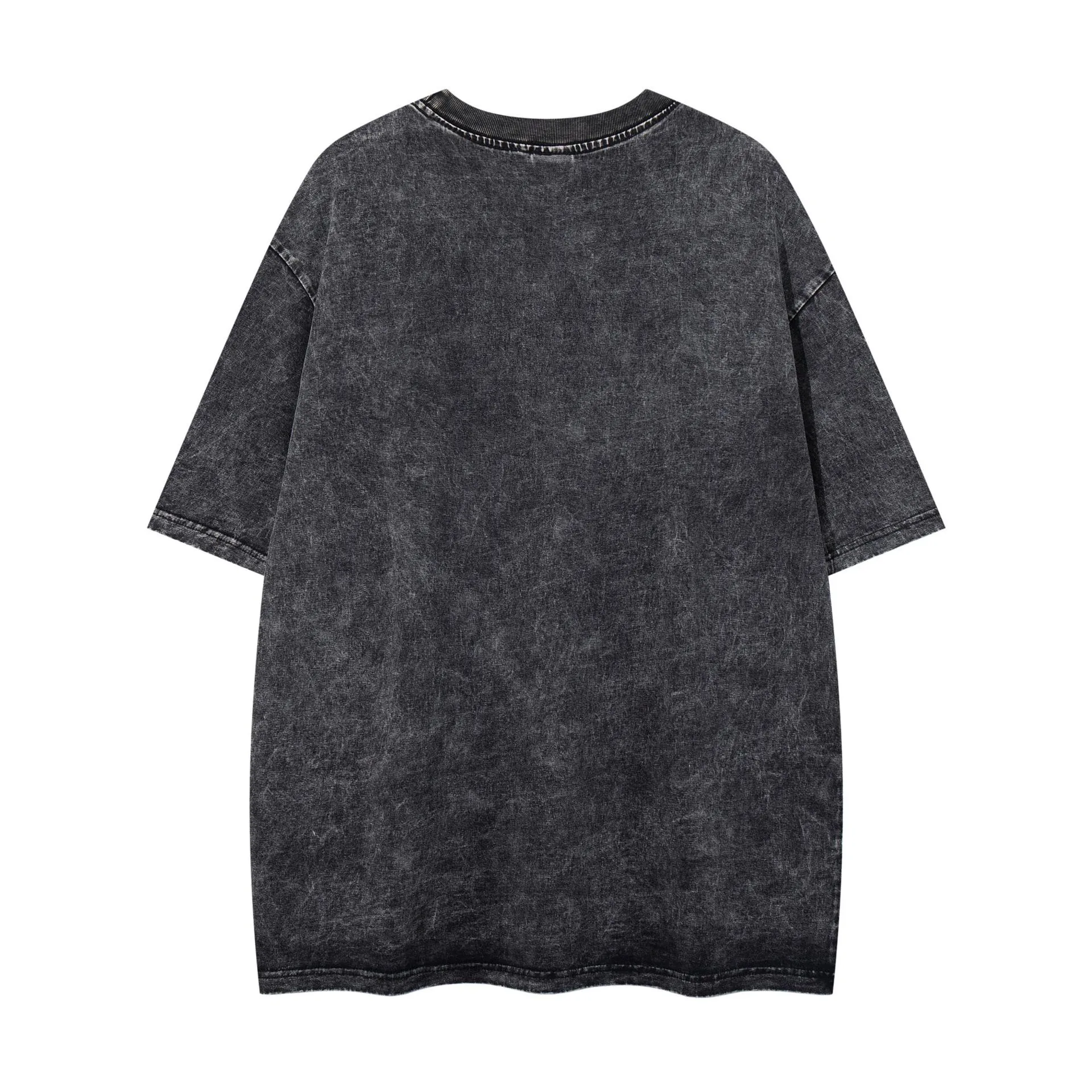 Jiayiku  Summer T-Shirt Men's American Retro Trendy Brand Heavy Washed Cotton T-Shirt Short-Sleeved Loose Bottoming Shirt display picture 4