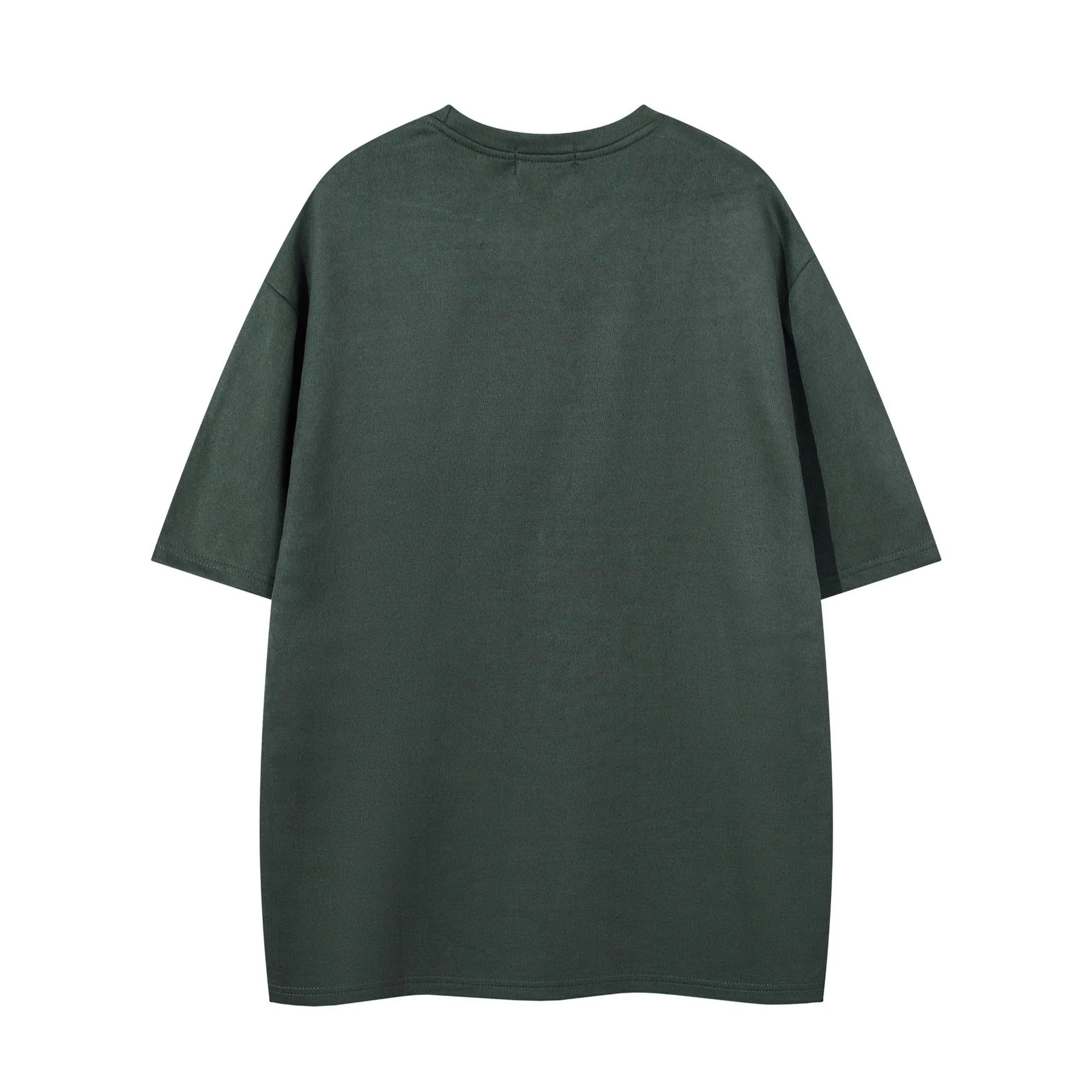 Jiayiku  Summer T-Shirt Men's American Street Dark Fashion Brand Skull Skeleton Embroidered Suede Short-Sleeved T-Shirt display picture 3