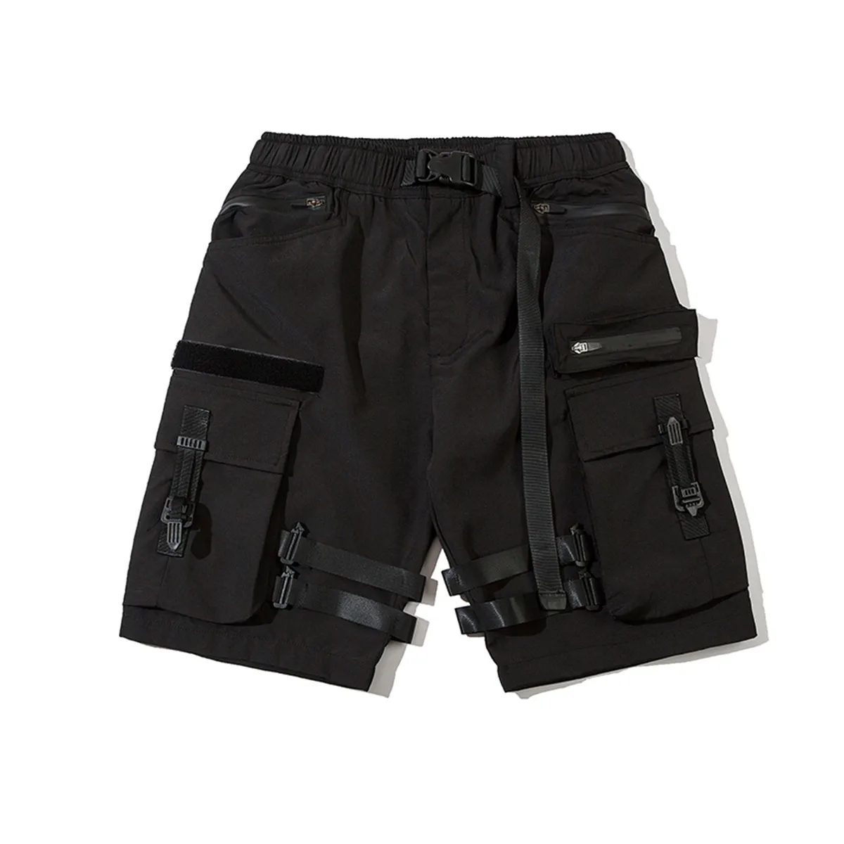 Jiayiku Men's  Dark  Functional Fashion Brand Multi-Pocket Pants Heavy Duty Tactical Tooling Shorts display picture 2
