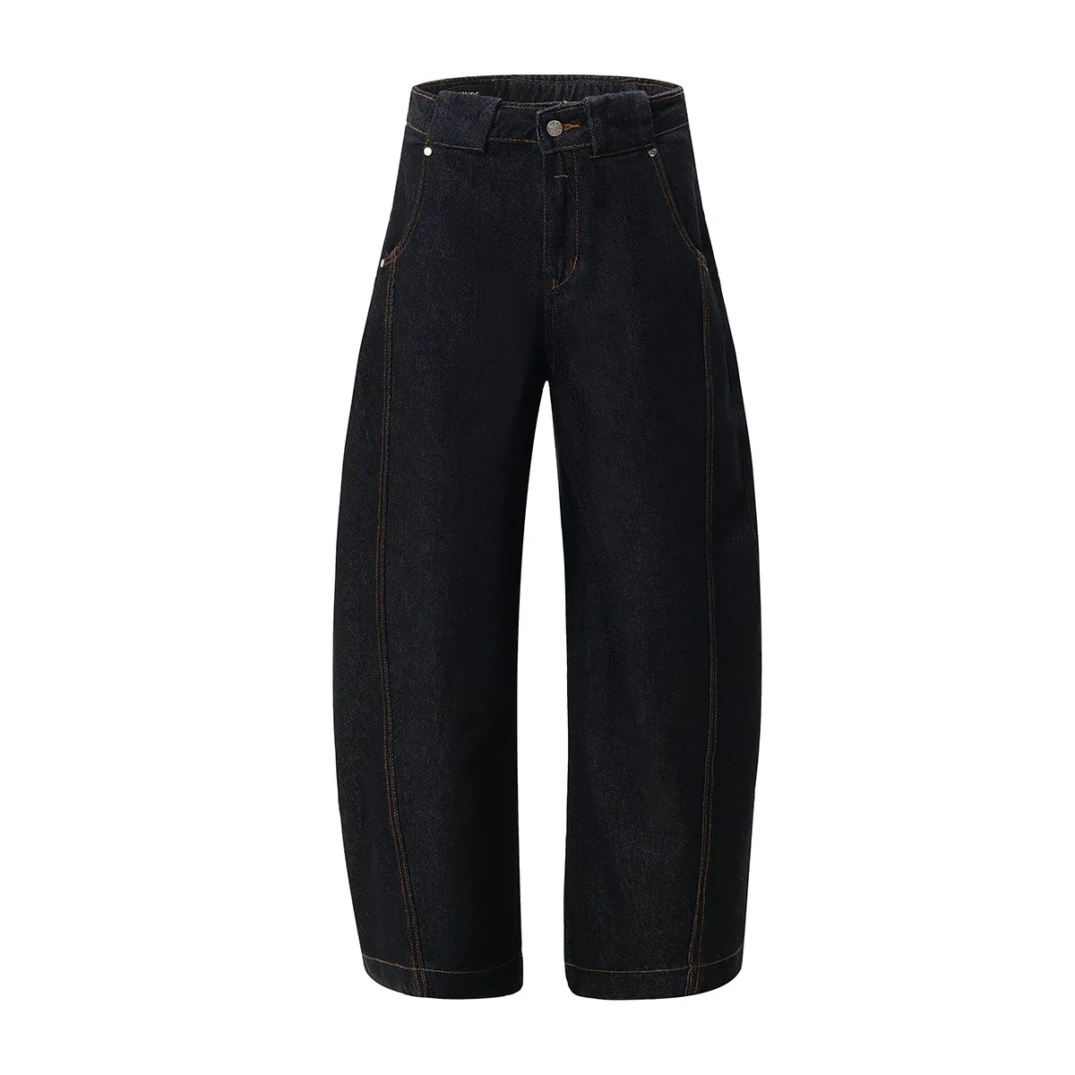 Jiayiku Men's  American Vintage Washed Jeans Men's And Women's High-end Sense Machete Wide-leg Long Pants display picture 4