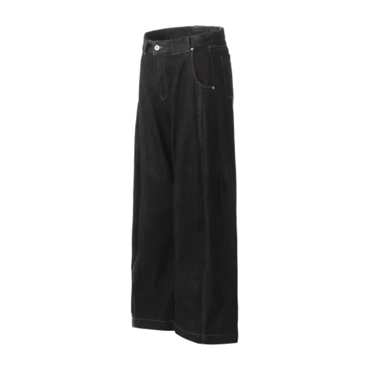 Jiayiku Men's  American Vintage Washed Jeans Men's And Women's High-end Sense Machete Wide-leg Long Pants display picture 9