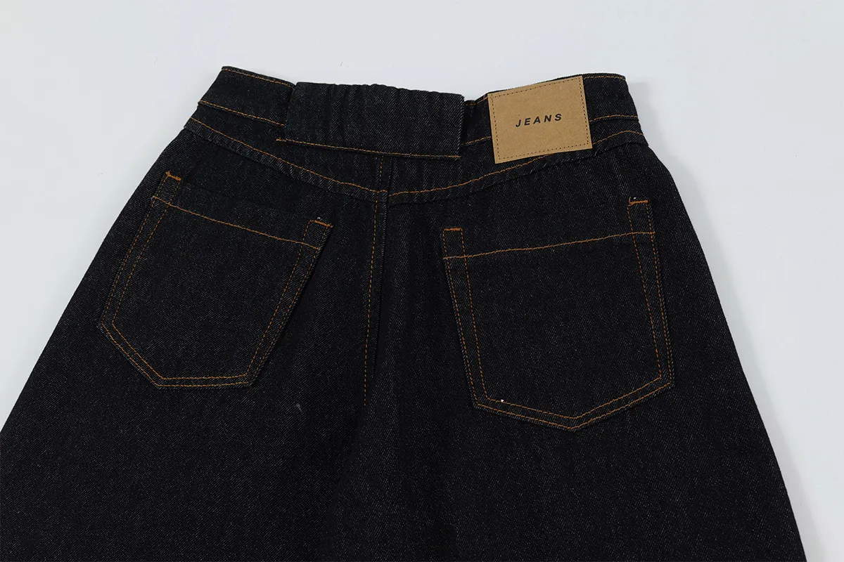 Jiayiku Men's  American Vintage Washed Jeans Men's And Women's High-end Sense Machete Wide-leg Long Pants display picture 13