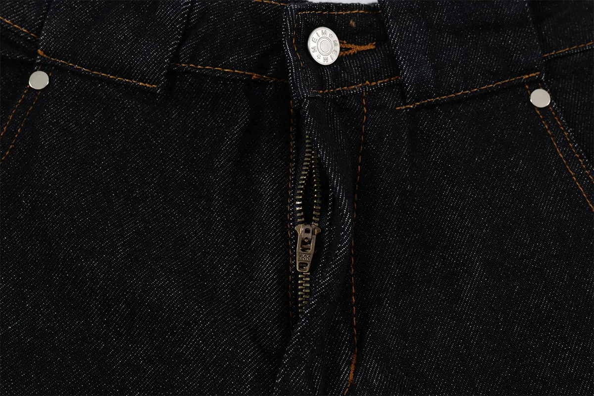 Jiayiku Men's  American Vintage Washed Jeans Men's And Women's High-end Sense Machete Wide-leg Long Pants display picture 14