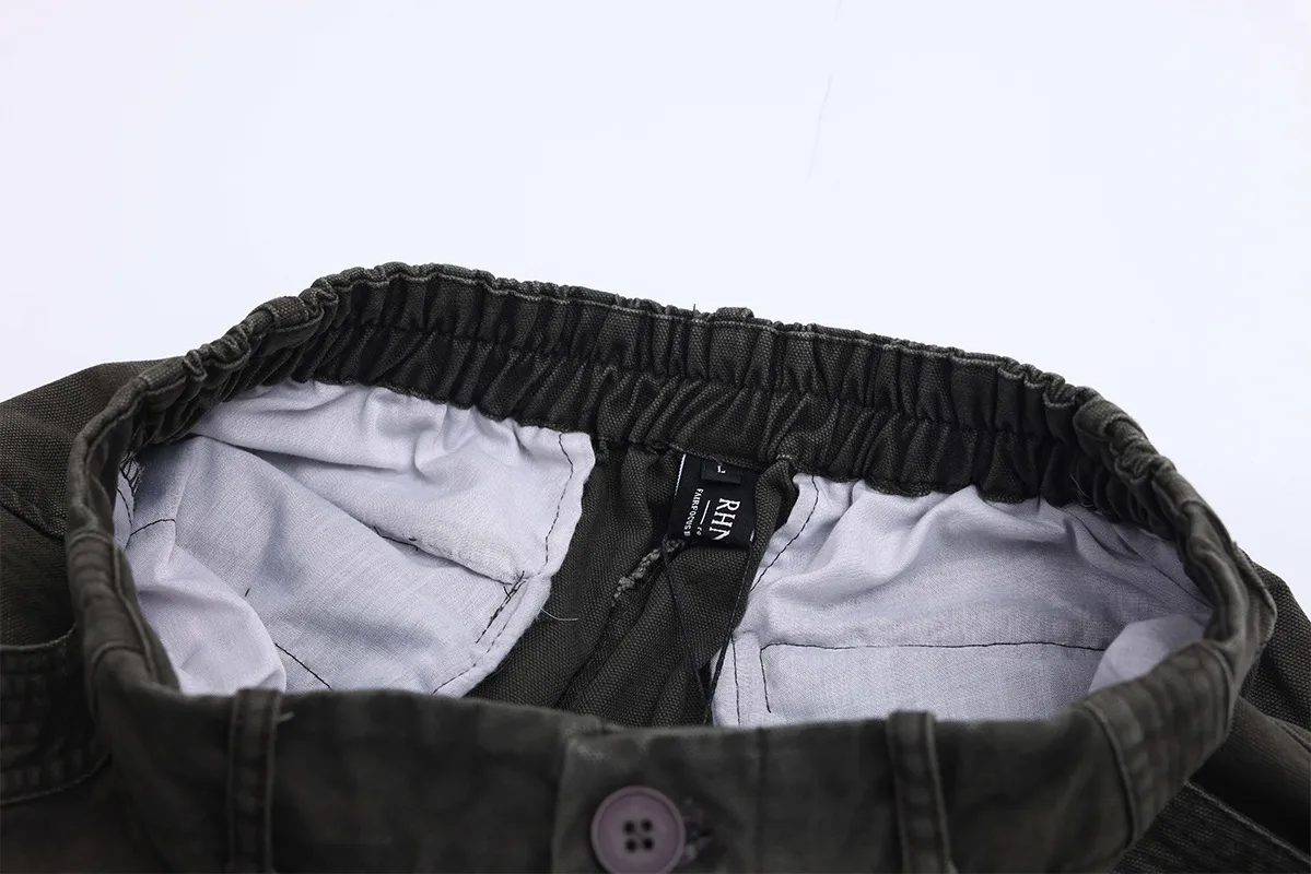 Jiayiku Men's Clothing  American Vintage Washed Antique Pleated Design Crowdwork Pants Straight Casual Trousers For Men And Women display picture 21