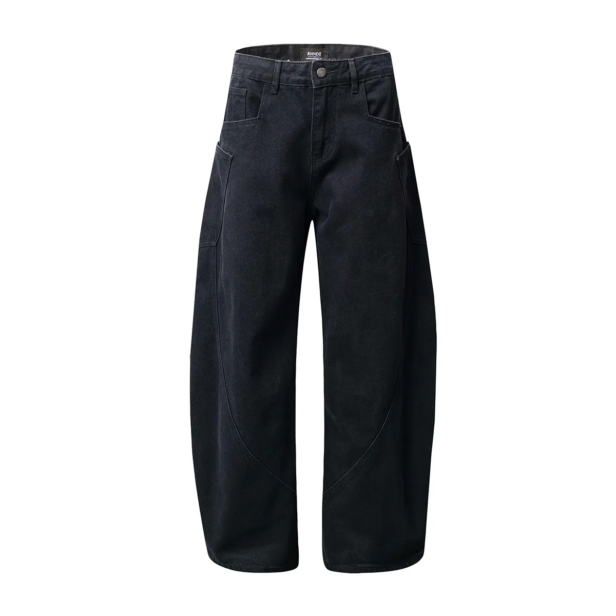 Jiayiku Men's Clothing  American Vintage Washed Machete Jeans Loose Men's And Women's Vibe Duffy Handsome Wide Leg Pants display picture 3