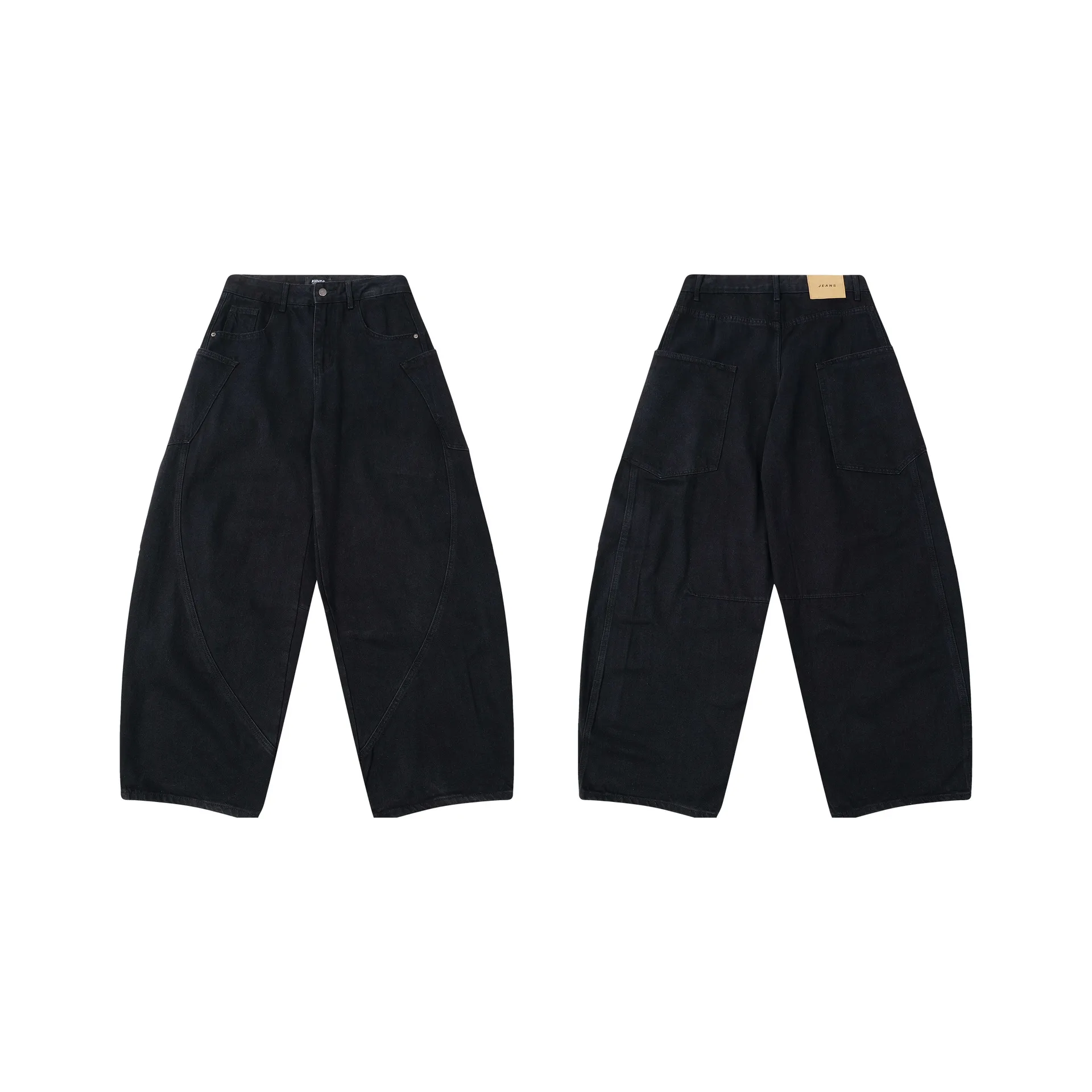 Jiayiku Men's Clothing  American Vintage Washed Machete Jeans Loose Men's And Women's Vibe Duffy Handsome Wide Leg Pants display picture 7