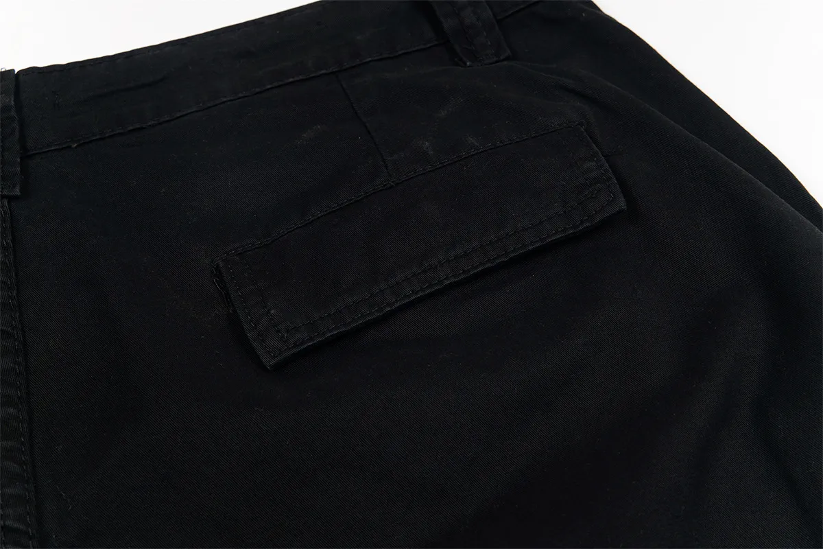 Jiayiku Men's Clothing  High Street American Style Trendy Brand Heavy Washed Flower Embroidered Caught Pants Straight-barrel Wide-leg Pants display picture 19