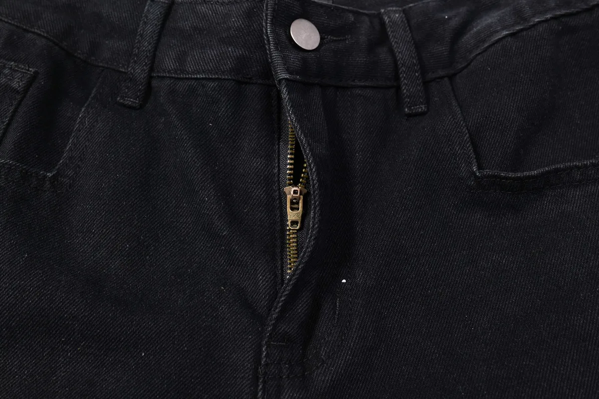Jiayiku Men's Clothing  American Vintage Washed Machete Jeans Loose Men's And Women's Vibe Duffy Handsome Wide Leg Pants display picture 9