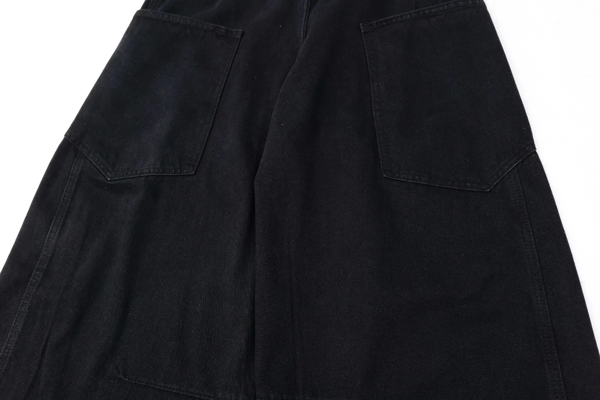 Jiayiku Men's Clothing  American Vintage Washed Machete Jeans Loose Men's And Women's Vibe Duffy Handsome Wide Leg Pants display picture 14