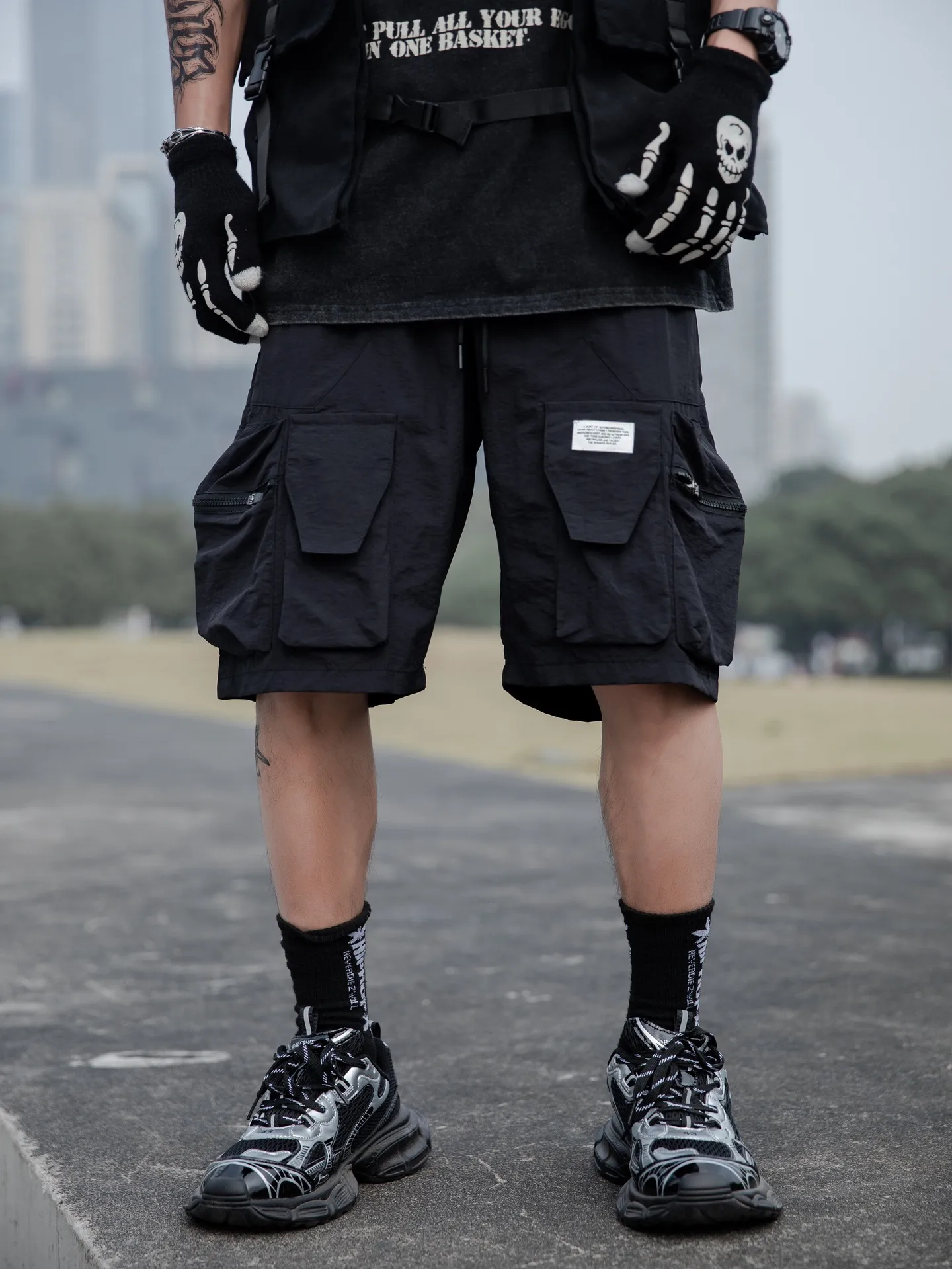 Jiayiku Men's   Functional Fashion Brand Multi-Pocket Pants Quick-drying Thin Tactical Workwear Shorts display picture 9