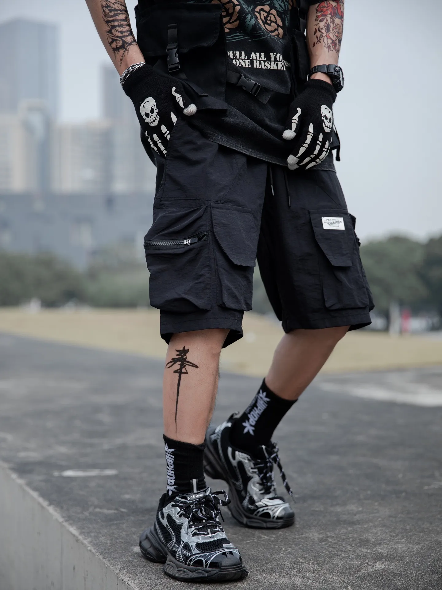 Jiayiku Men's   Functional Fashion Brand Multi-Pocket Pants Quick-drying Thin Tactical Workwear Shorts display picture 10