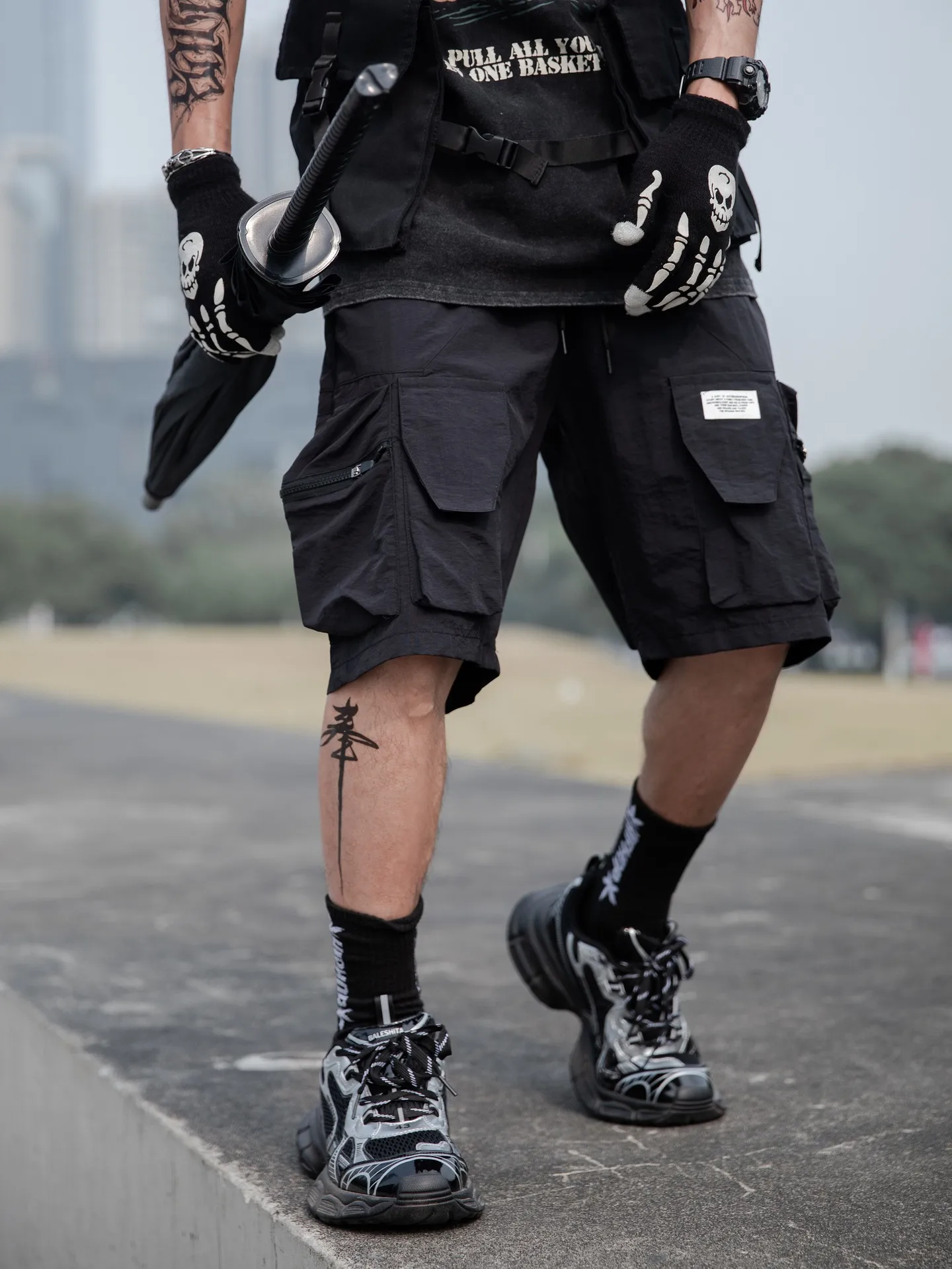 Jiayiku Men's   Functional Fashion Brand Multi-Pocket Pants Quick-drying Thin Tactical Workwear Shorts display picture 11