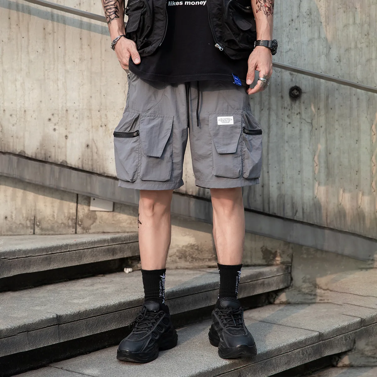 Jiayiku Men's   Functional Fashion Brand Multi-Pocket Pants Quick-drying Thin Tactical Workwear Shorts display picture 18
