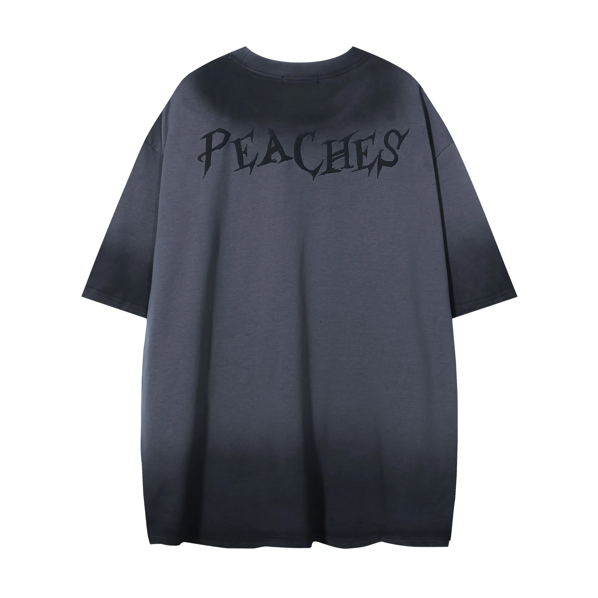 Jiayiku Men's Clothing  Summer American Street Hip Hop Trendy Brand Tee Waste Earth Style Dark Black Style Head T-Shirt Short Sleeve display picture 8