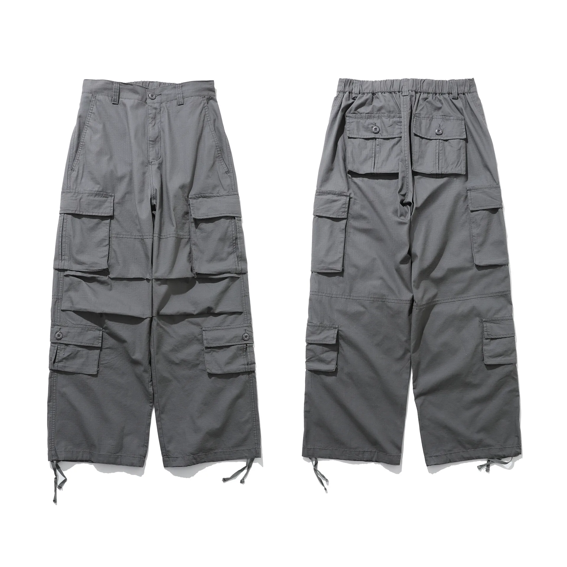 Jiayi Library Men's  Summer Ami Kaji New Style Vintage Washed Overalls Men's Loose Wide-leg Long Pants display picture 10