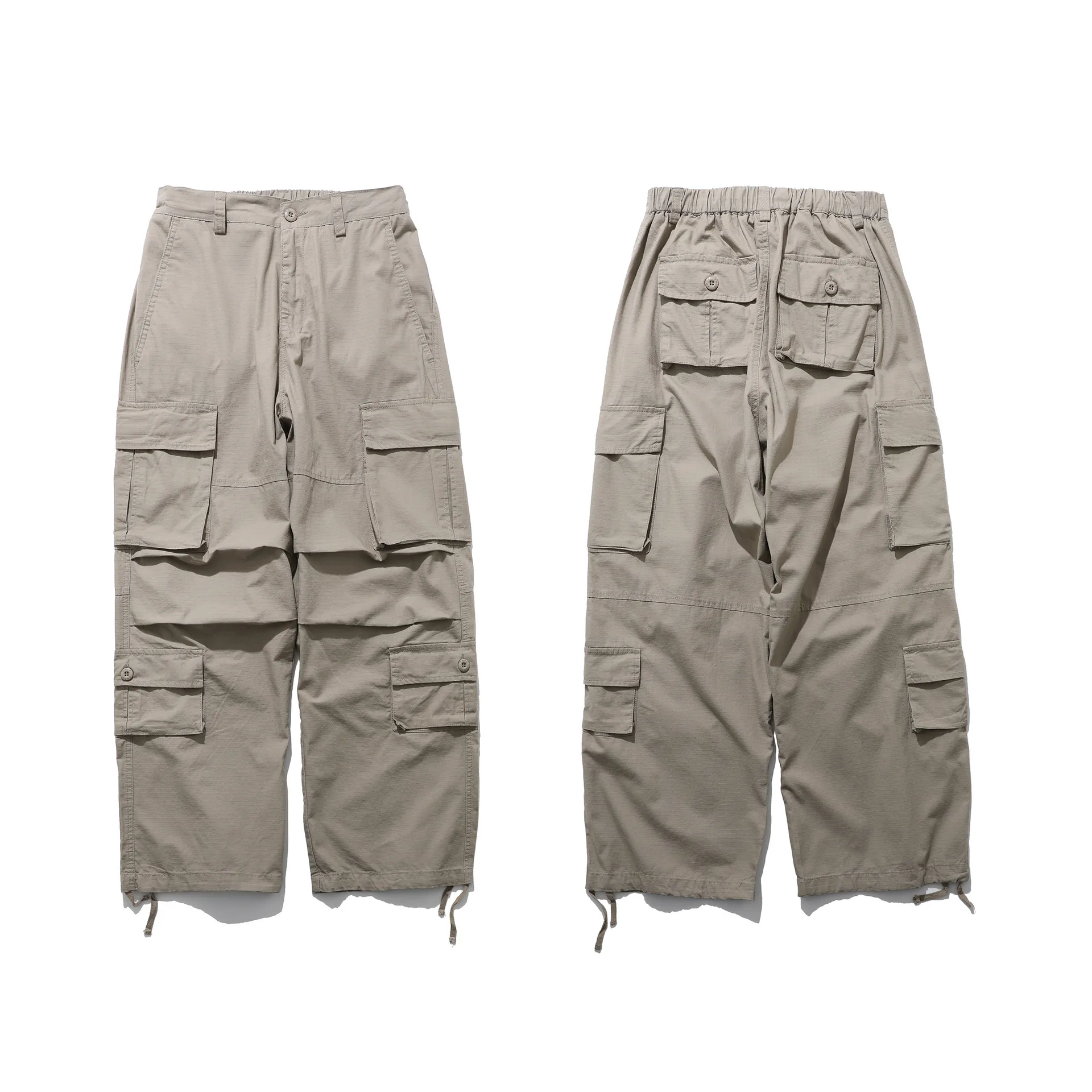 Jiayi Library Men's  Summer Ami Kaji New Style Vintage Washed Overalls Men's Loose Wide-leg Long Pants display picture 11