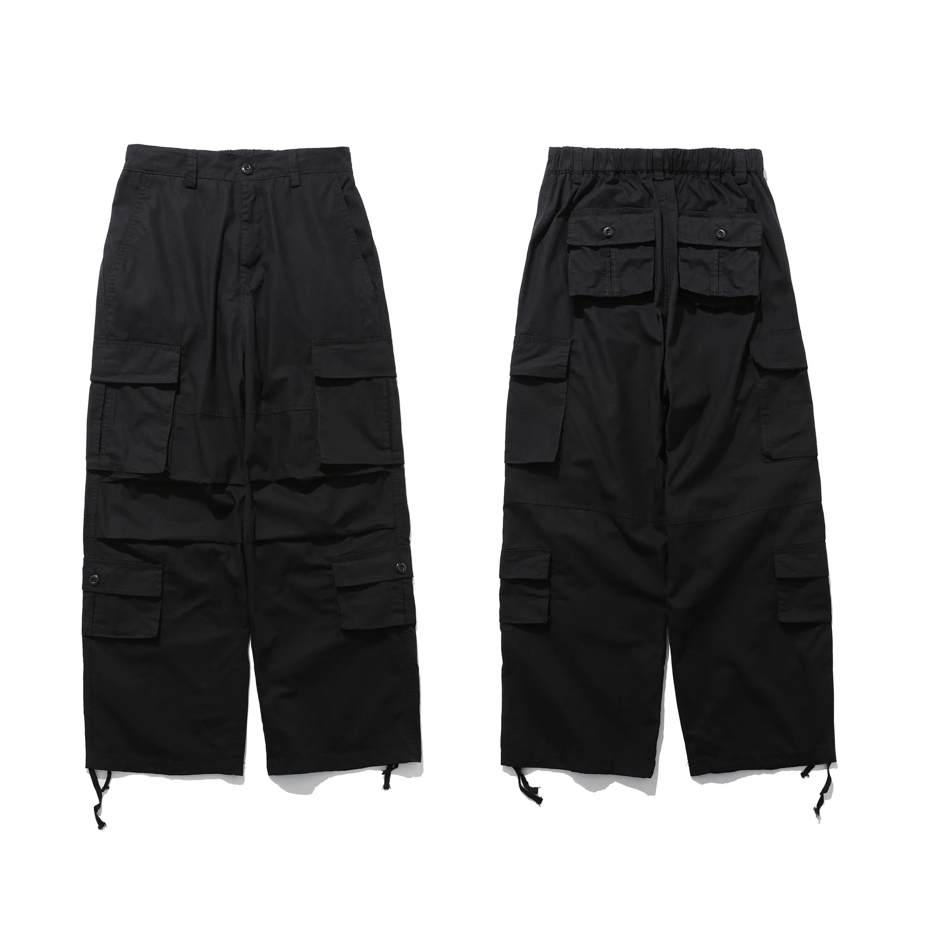 Jiayi Library Men's  Summer Ami Kaji New Style Vintage Washed Overalls Men's Loose Wide-leg Long Pants display picture 13