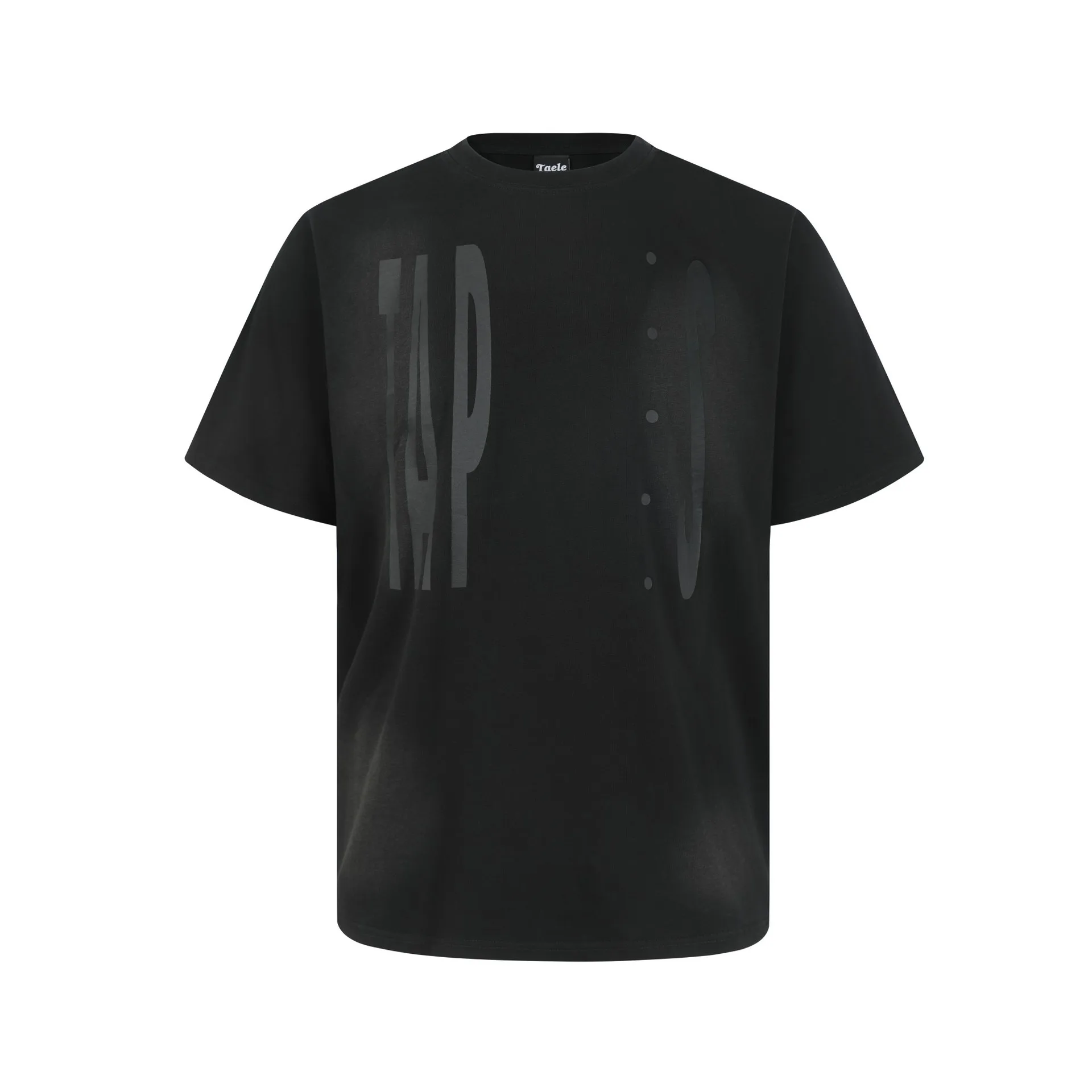 Jiayiku Men's  Summer New American Retro Fashion Brand Washed Old Tee Spray Color Printed Short-sleeved T-shirt display picture 3