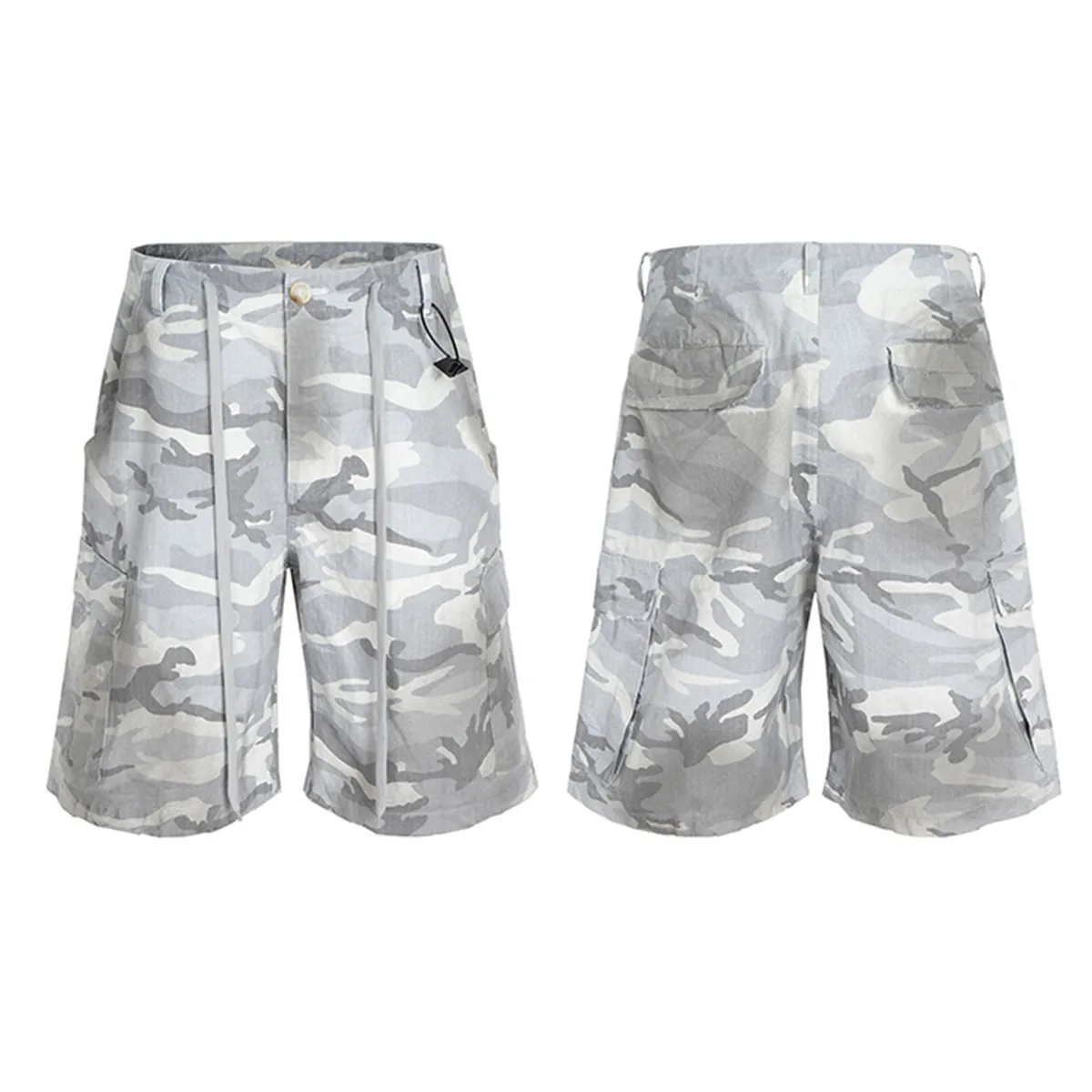 Jiayiku Men's  Summer Waste Soil Style  High Street Vibe Camouflage Work Shorts Men's Outdoor Pants display picture 2