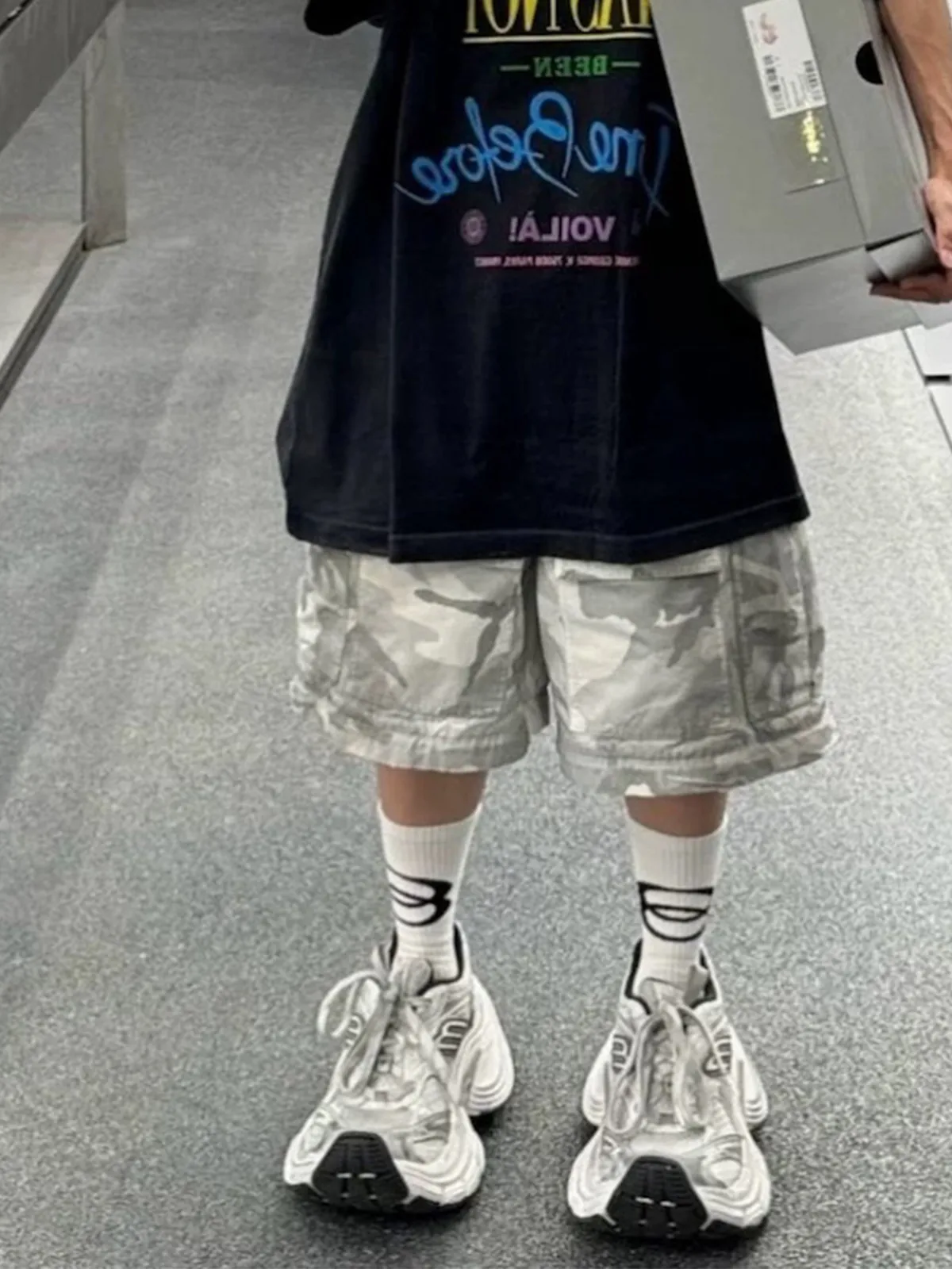 Jiayiku Men's  Summer Waste Soil Style  High Street Vibe Camouflage Work Shorts Men's Outdoor Pants display picture 5