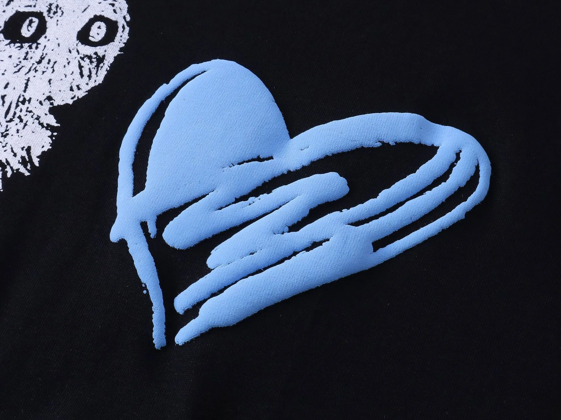Jiayiku Men's  Summer American Retro Fashion Brand Heavy 300g Fun Cat Graffiti Short Sleeve T-shirt Men display picture 16
