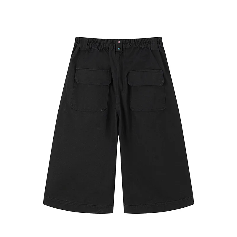Jiayiku Trendy Brand |  American Retro Suit Shorts Men's Pleated Diamond High Street Vibe Wide-Leg Pants display picture 3
