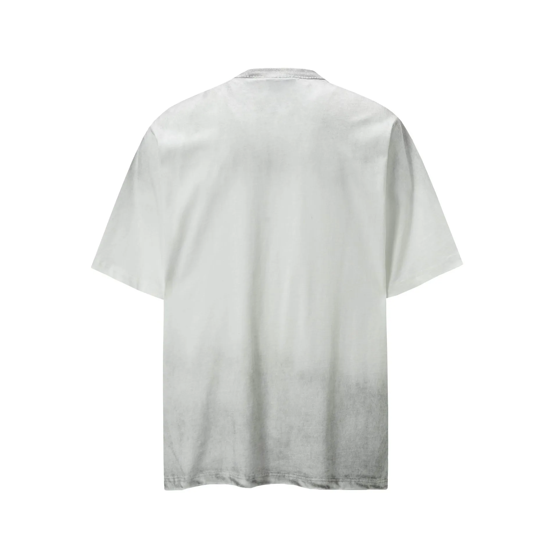 Jiayiku Men's  Summer American Retro Trendy Brand Washed Tee Dirty Dye Old Cut Hole Short-sleeved T-shirt For Men display picture 5