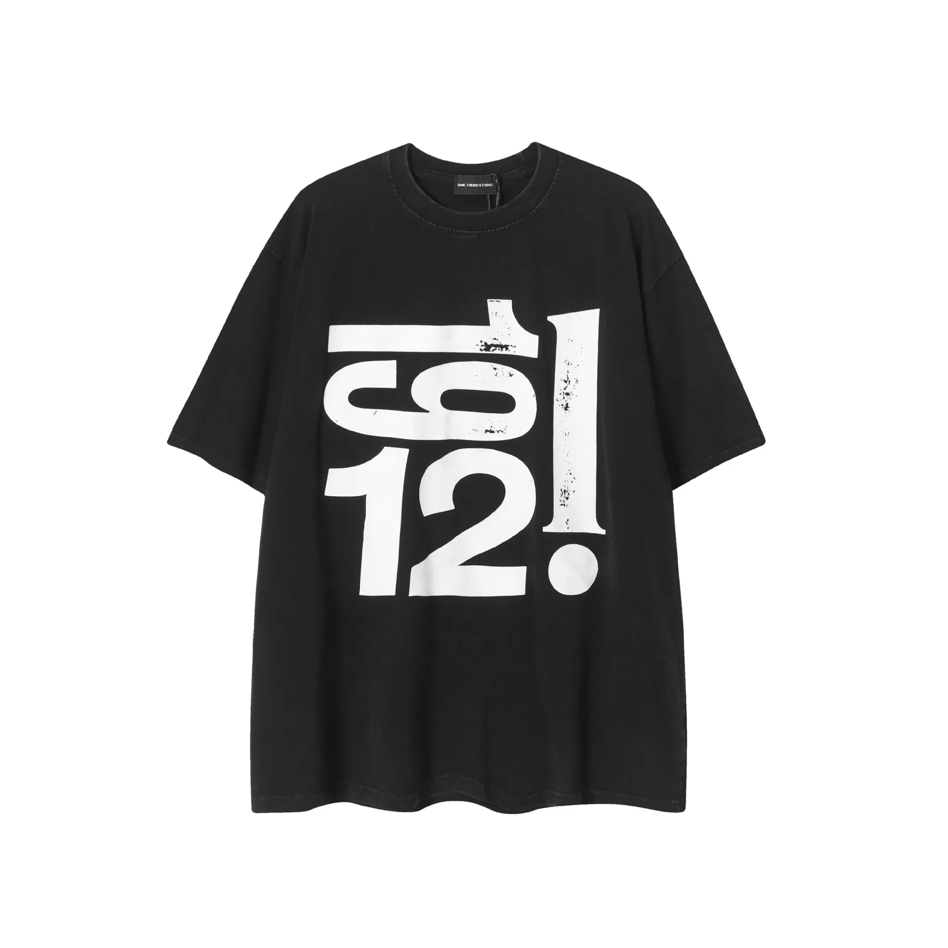 Jiayiku Men's  Summer American Retro Fashion Brand Plus Size Heavy Washing Dirty Dye T-Shirt Short Sleeve Men display picture 5