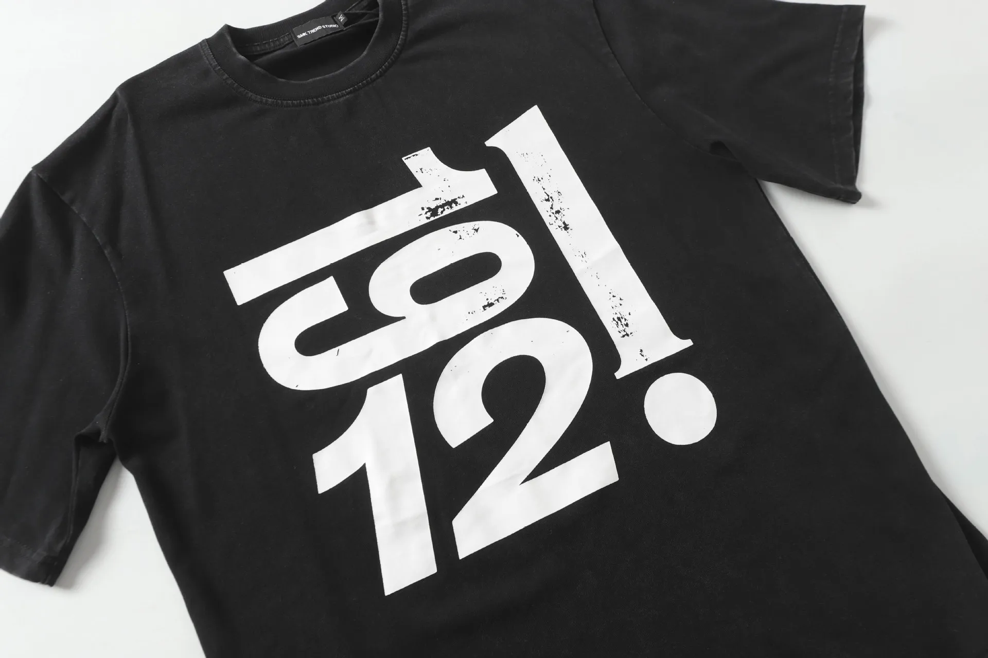Jiayiku Men's  Summer American Retro Fashion Brand Plus Size Heavy Washing Dirty Dye T-Shirt Short Sleeve Men display picture 10