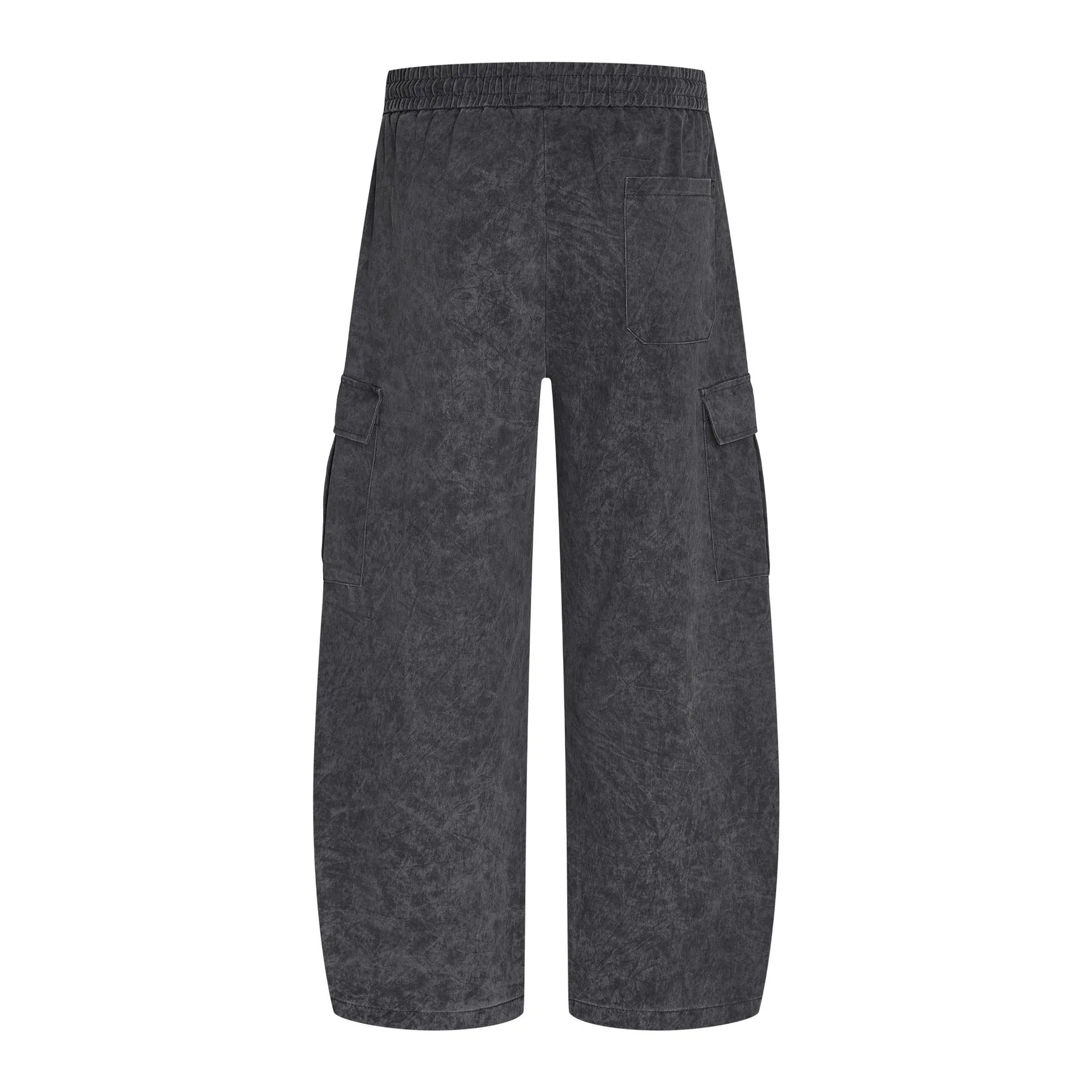 Jiayiku Fashion Brand  American Vintage Washed Old Scimitar Casual Pants Men's And Women's Loose Draped Wide-leg Pants display picture 4