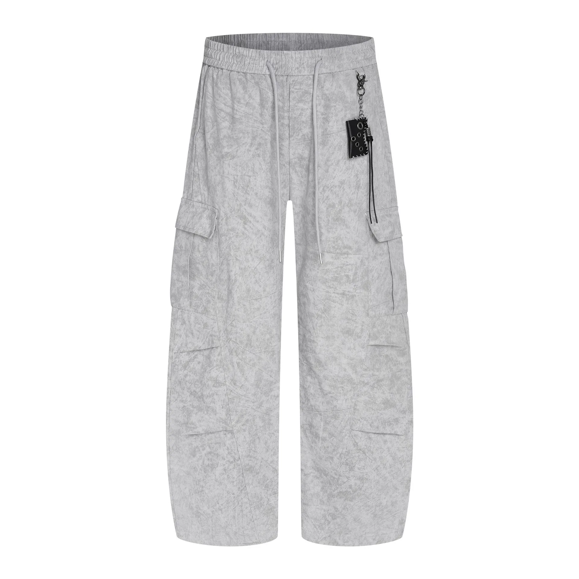 Jiayiku Fashion Brand  American Vintage Washed Old Scimitar Casual Pants Men's And Women's Loose Draped Wide-leg Pants display picture 5